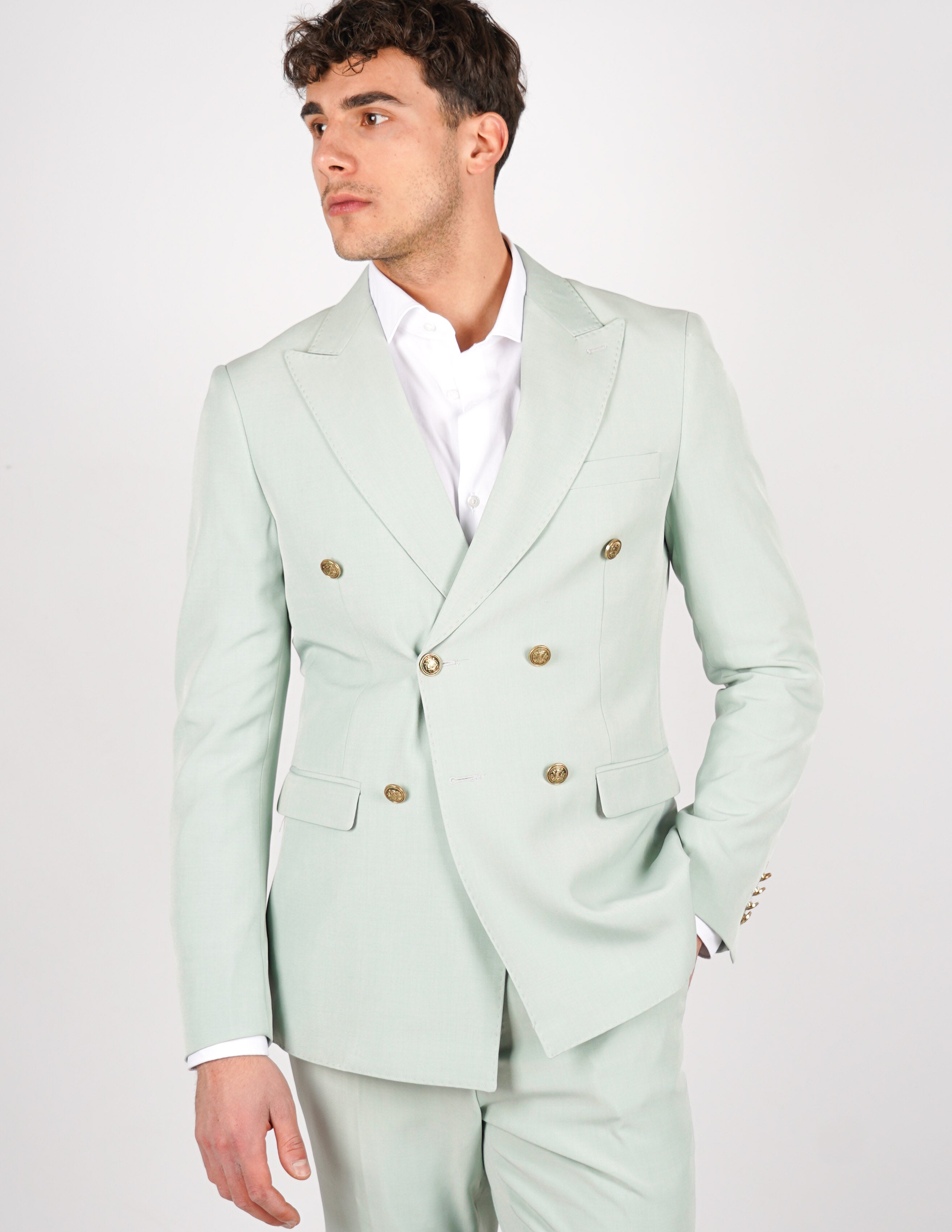 ABITO UOMO ELEGANTE con bottoni a contrasto