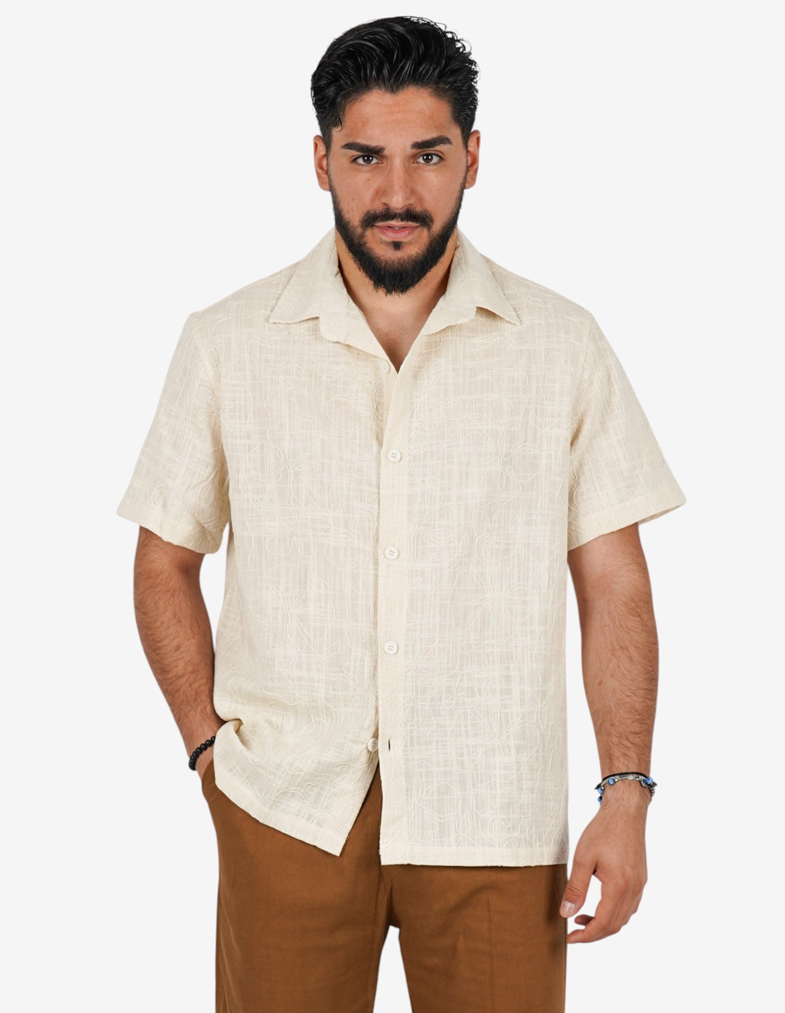 camicia manica corta strutturata