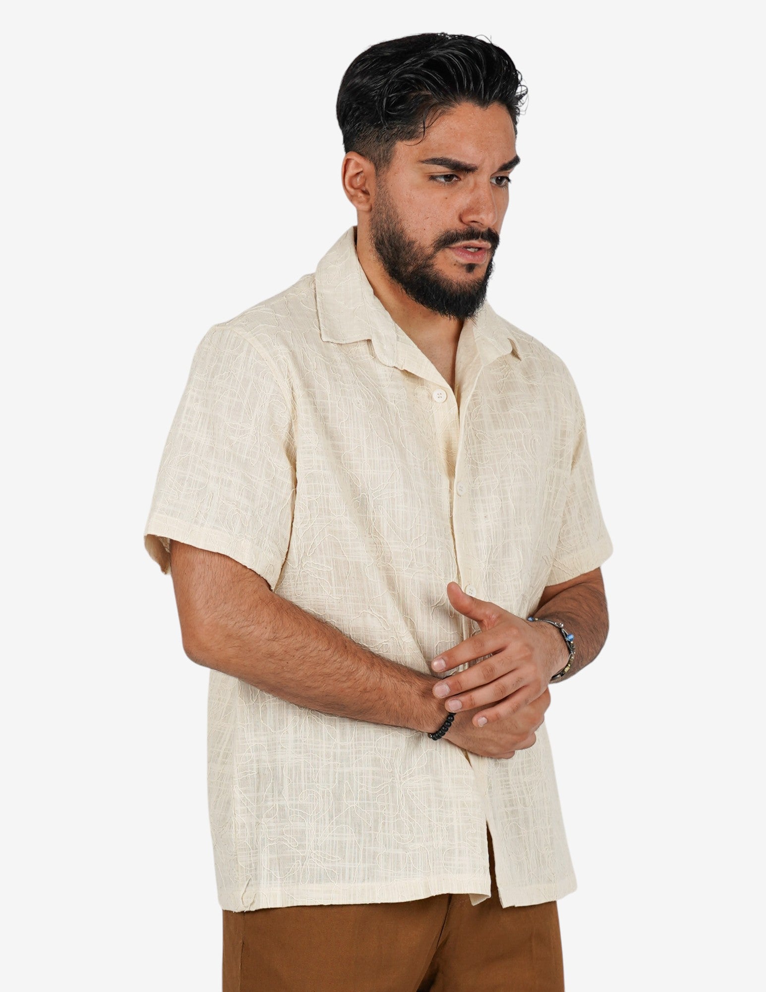 camicia manica corta strutturata