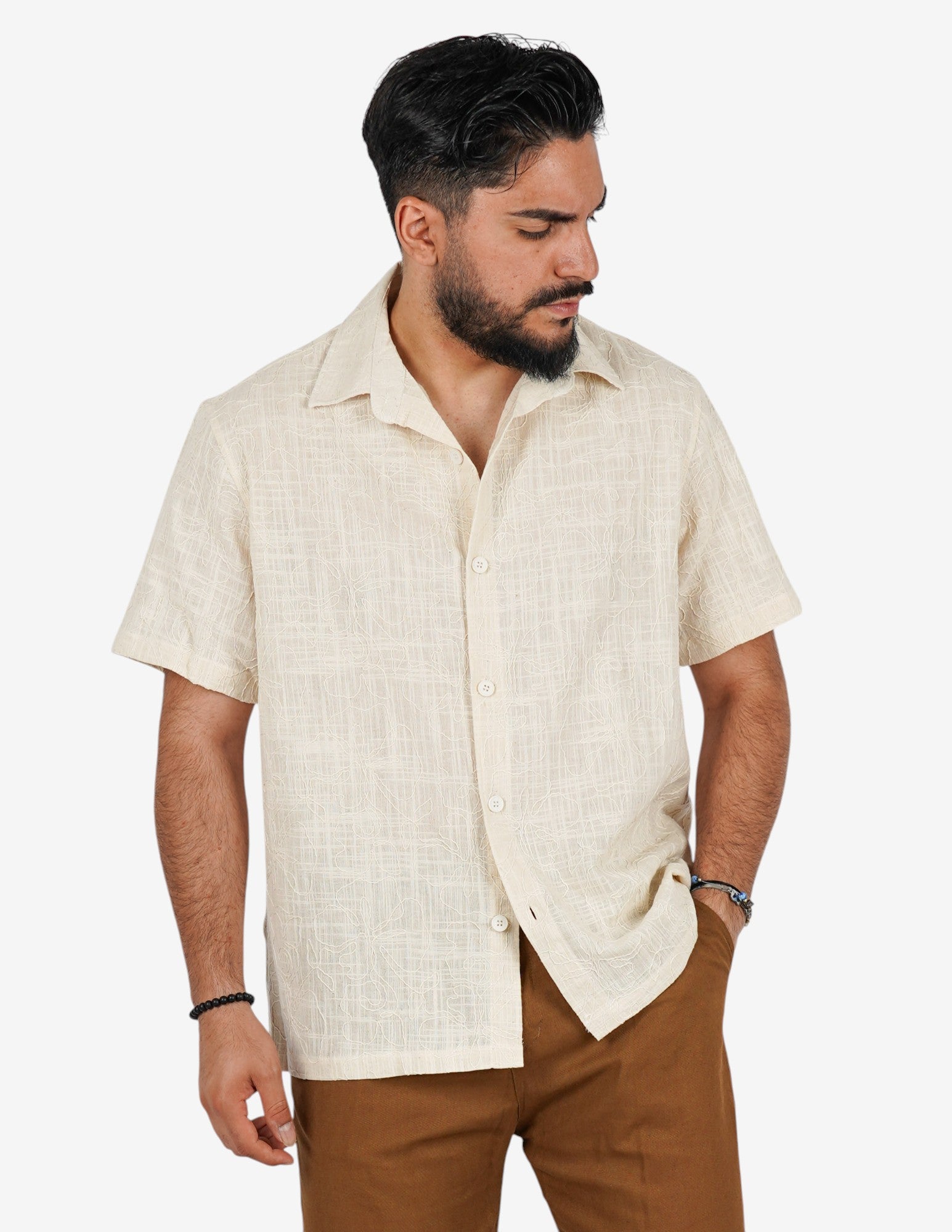 camicia manica corta strutturata