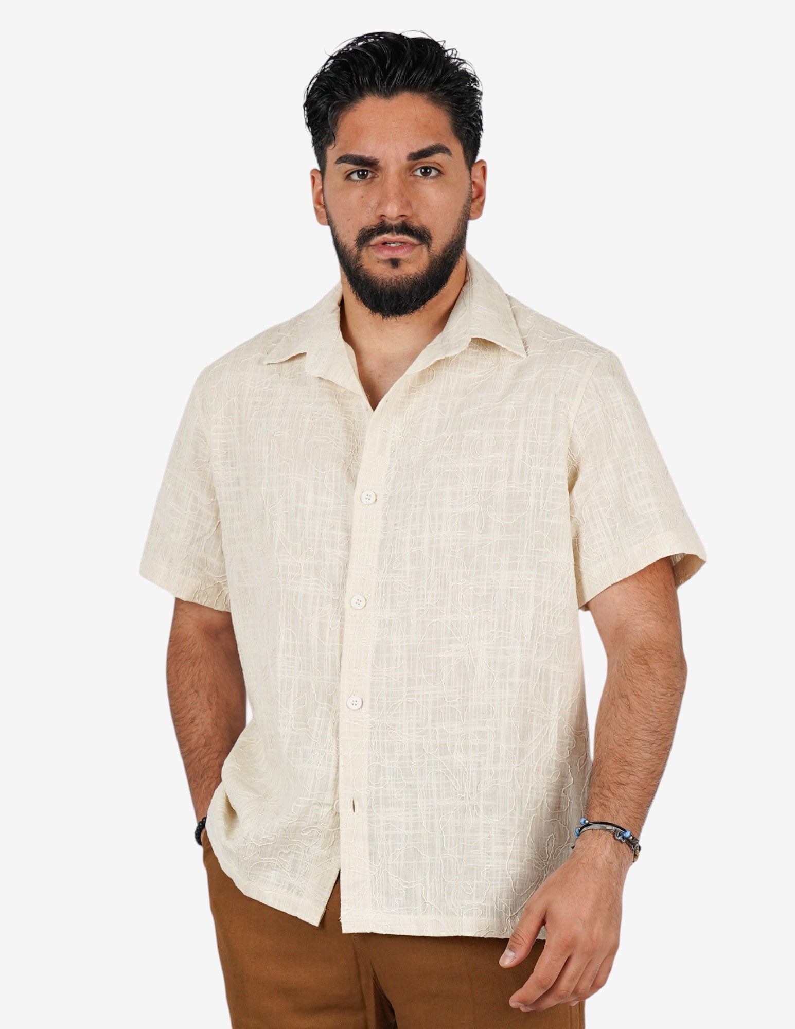 camicia manica corta strutturata