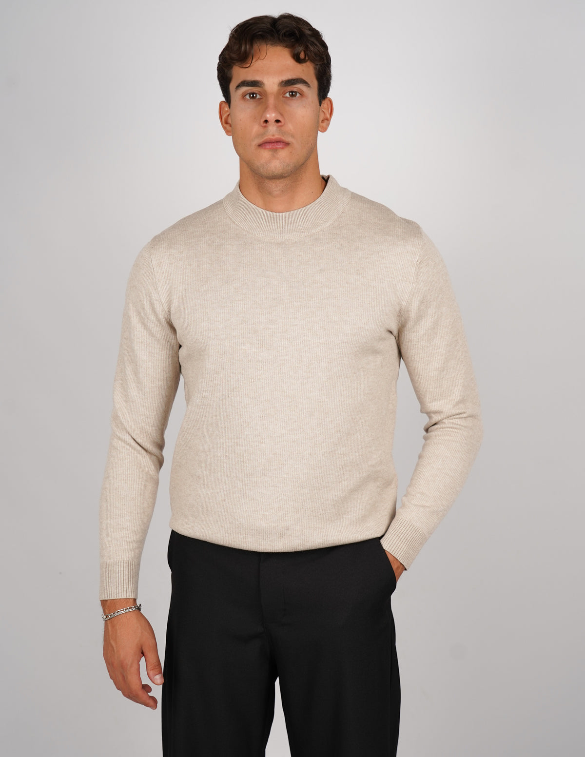 MAGLIA MEZZO COLLO MISTO LANA