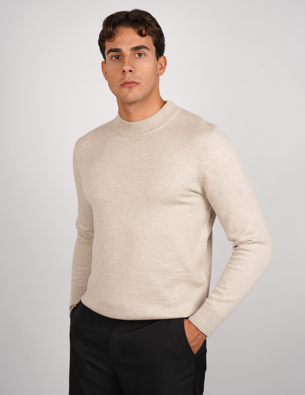 MAGLIA MEZZO COLLO MISTO LANA