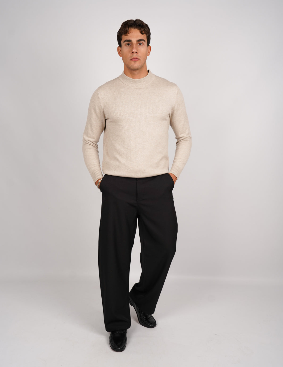 MAGLIA MEZZO COLLO MISTO LANA