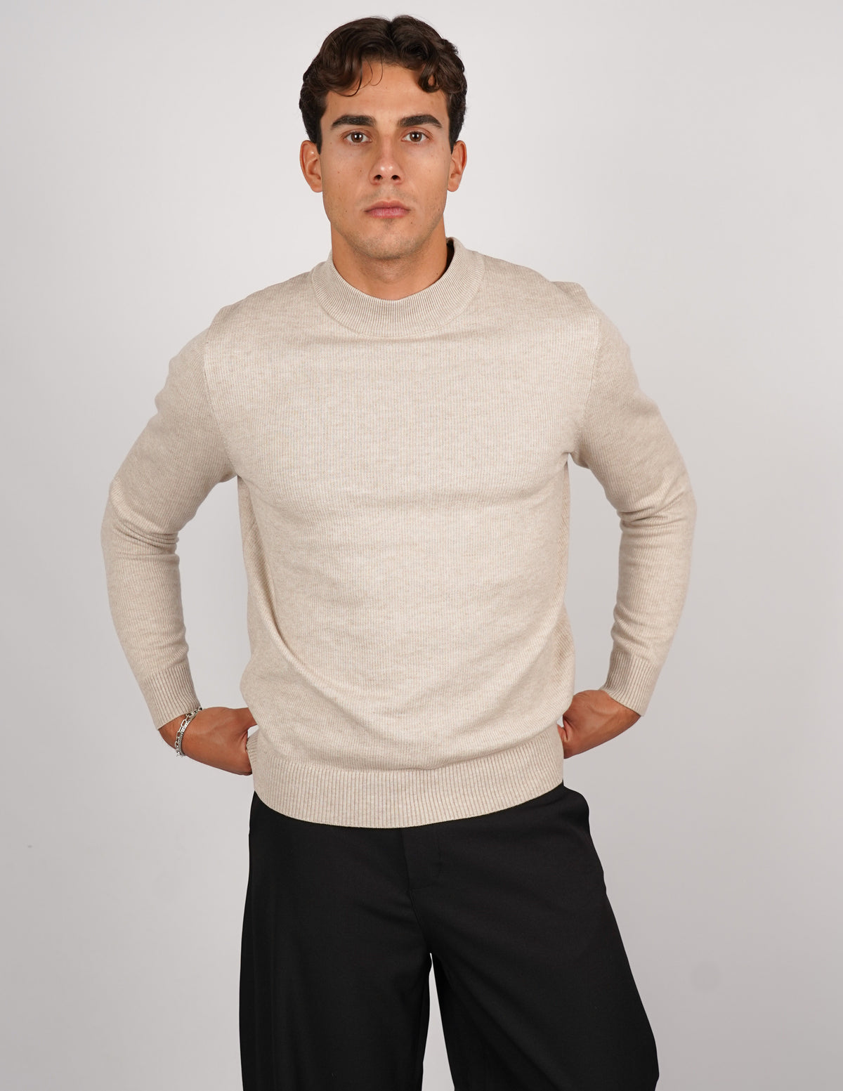 MAGLIA MEZZO COLLO MISTO LANA