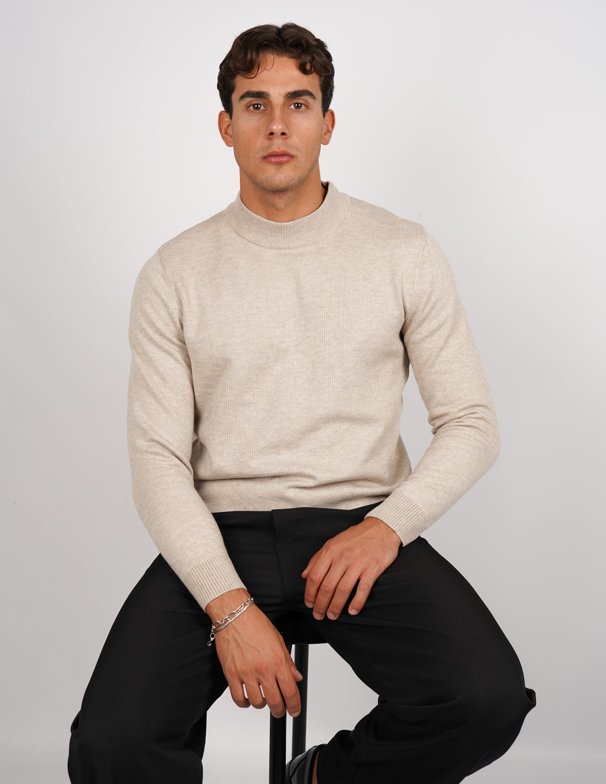 MAGLIA MEZZO COLLO MISTO LANA