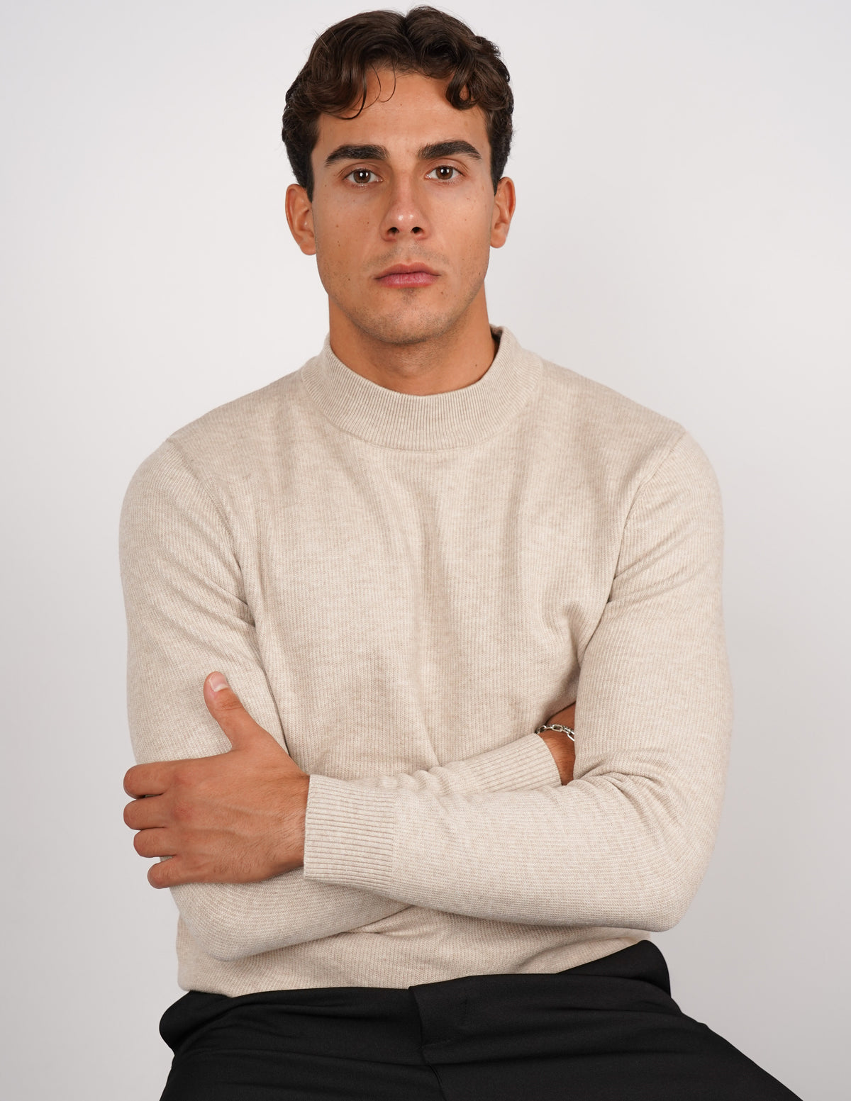 MAGLIA MEZZO COLLO MISTO LANA