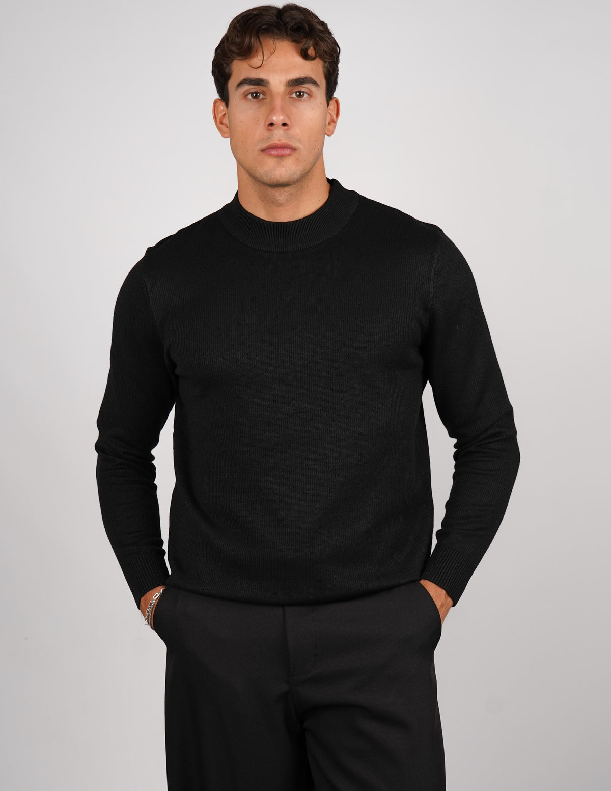 MAGLIA MEZZO COLLO MISTO LANA
