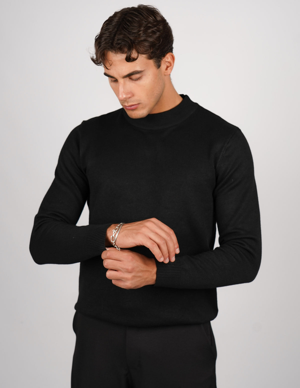 MAGLIA MEZZO COLLO MISTO LANA