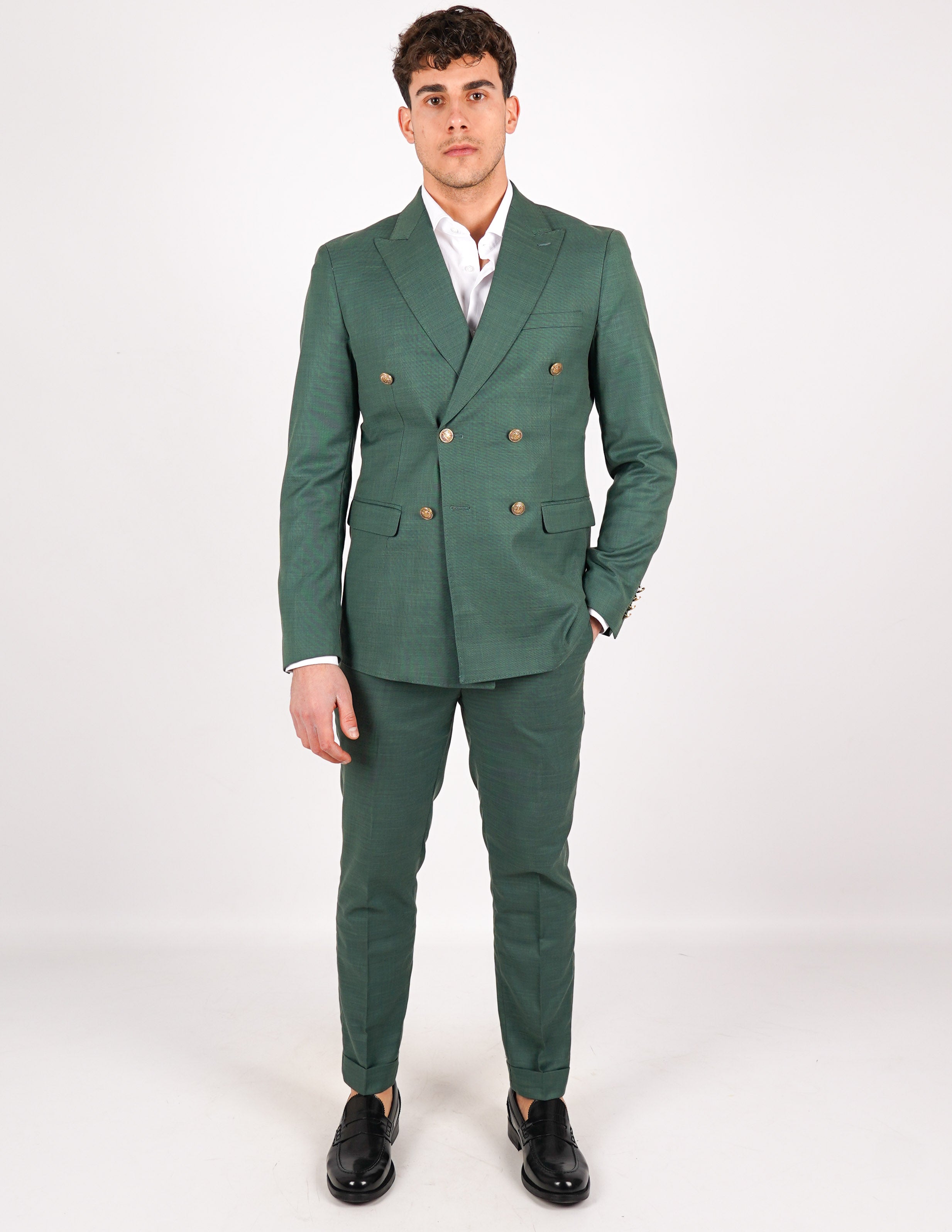 ABITO UOMO ELEGANTE con bottoni a contrasto