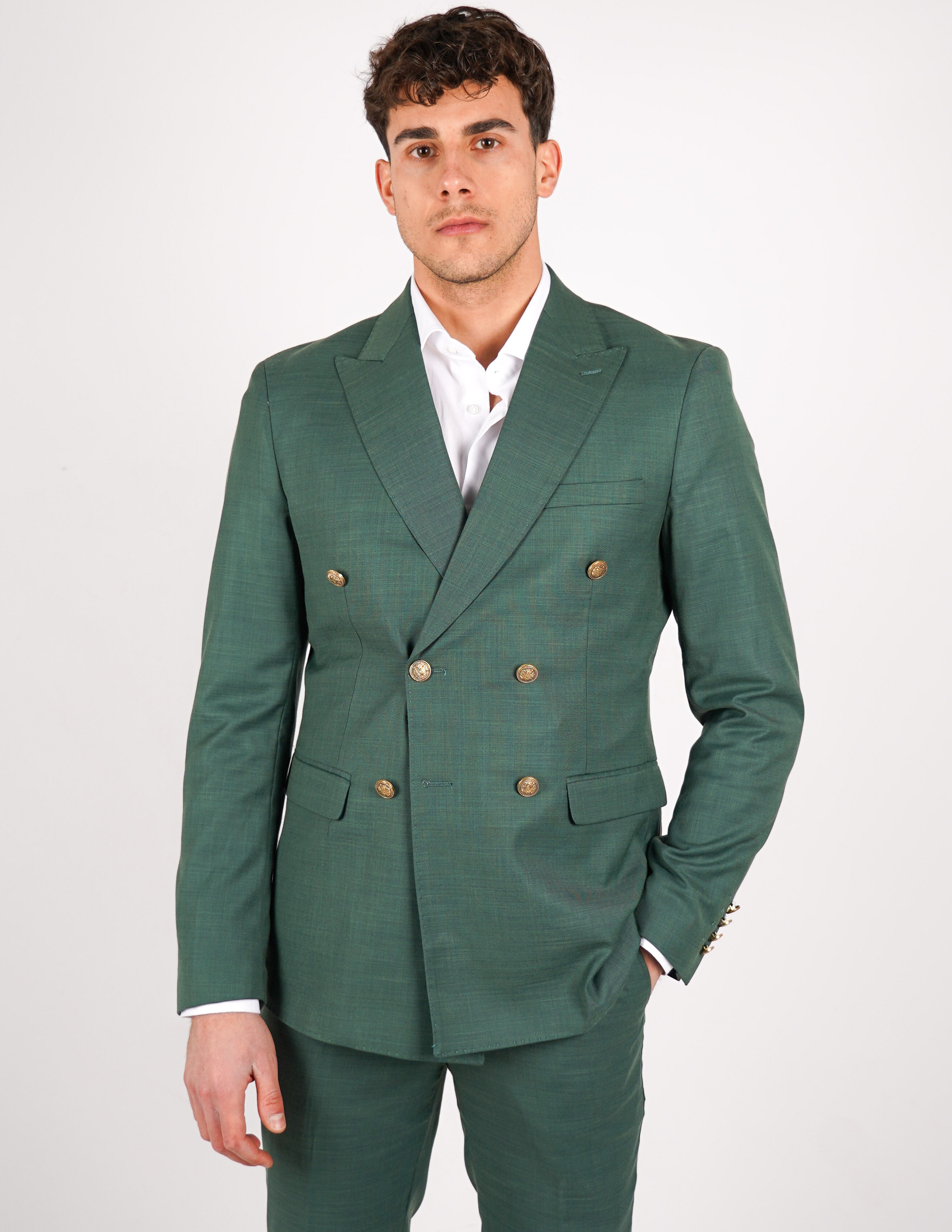 ABITO UOMO ELEGANTE con bottoni a contrasto