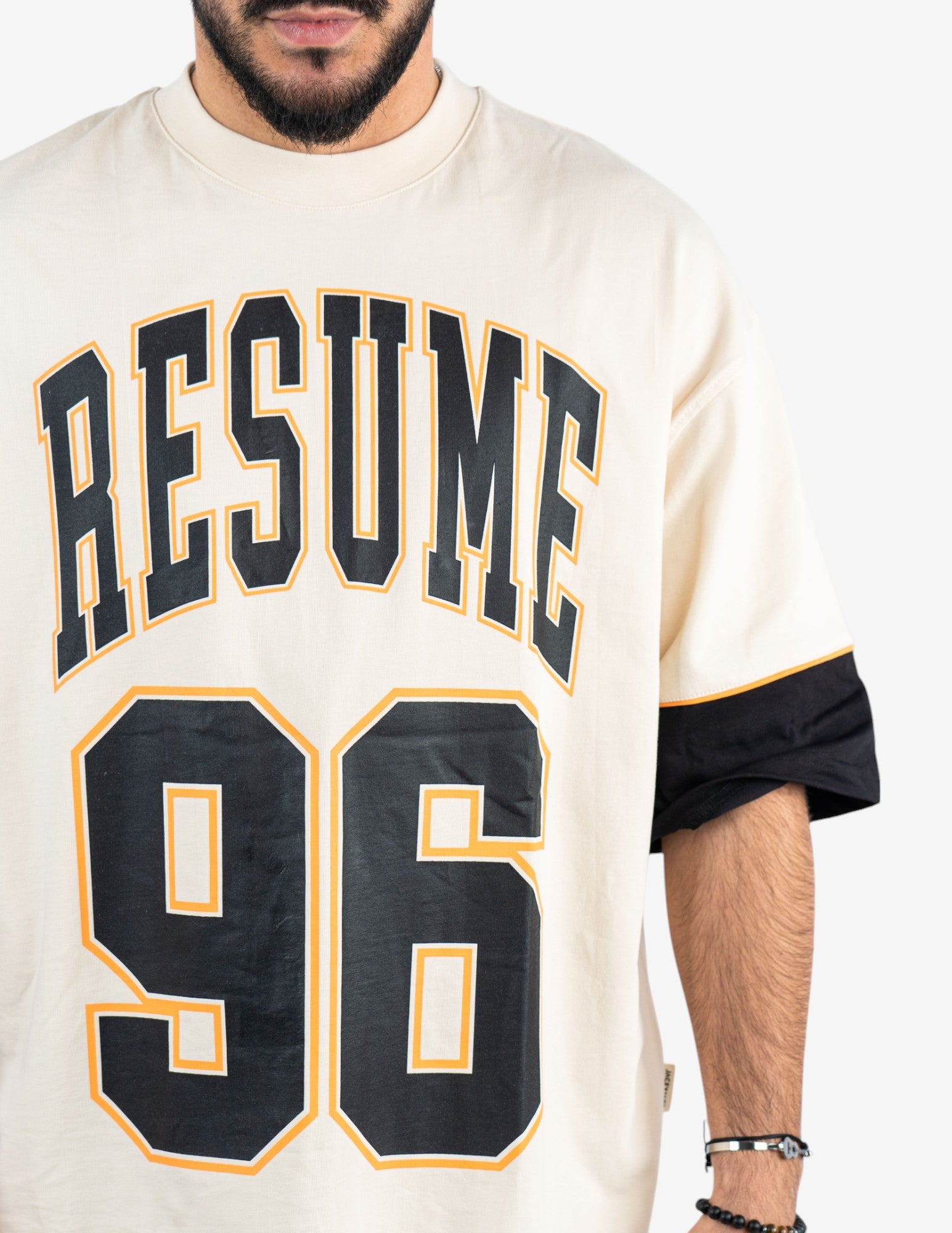 t-shirt over basket con stampa