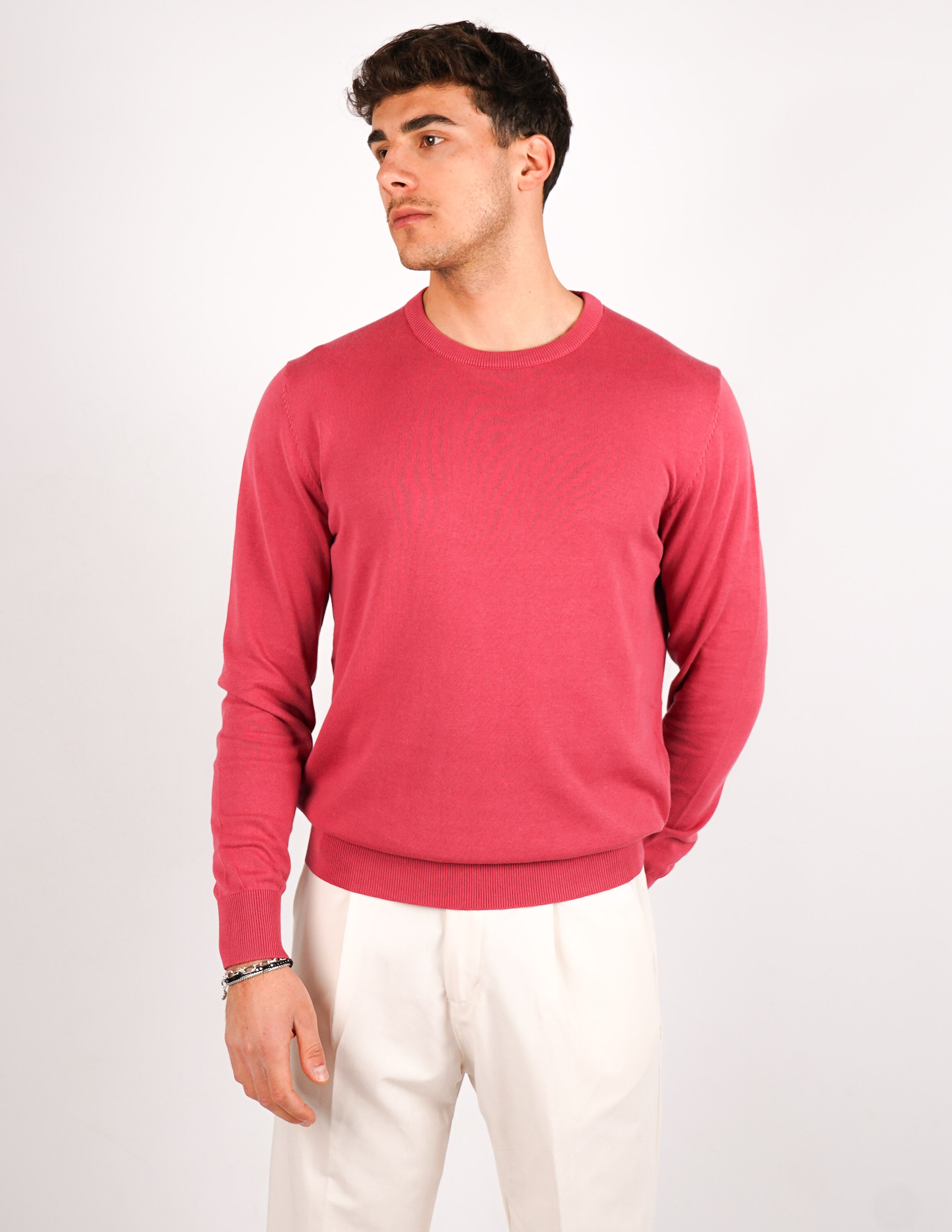 maglia in cotone girocollo