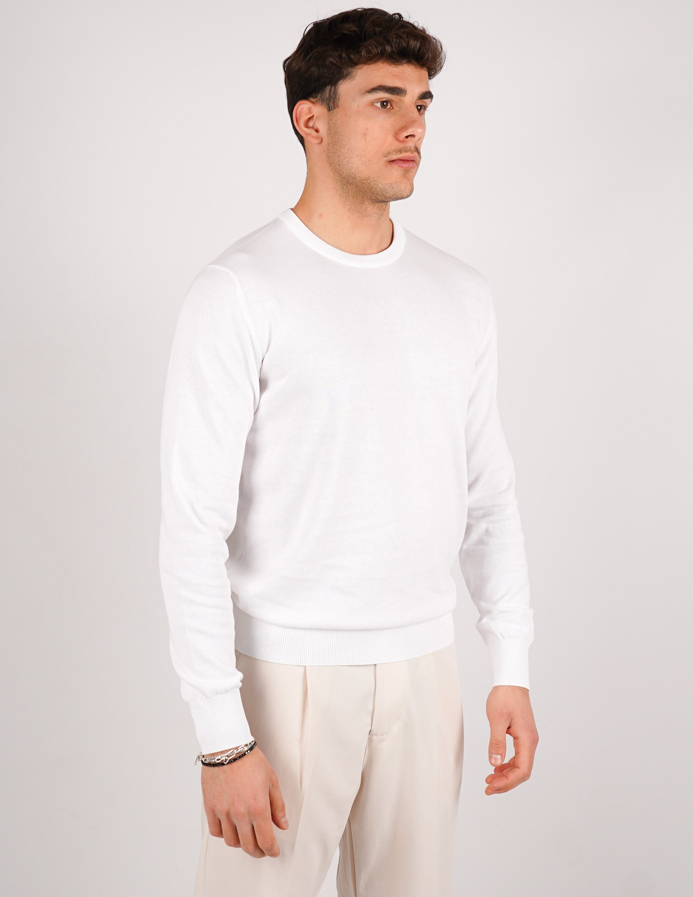 maglia in cotone girocollo