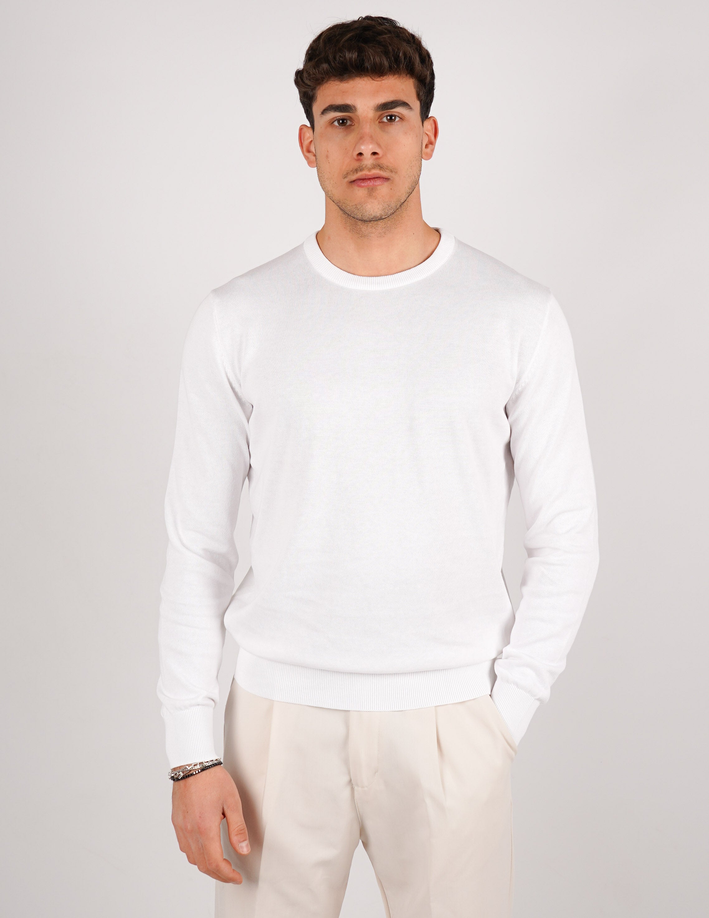 maglia in cotone girocollo