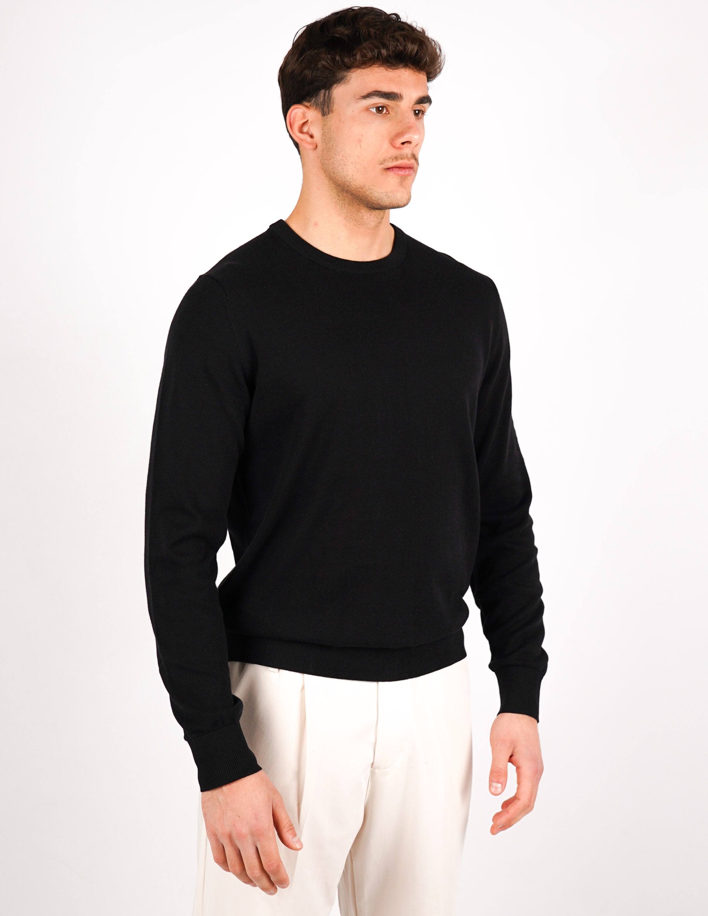 maglia in cotone girocollo