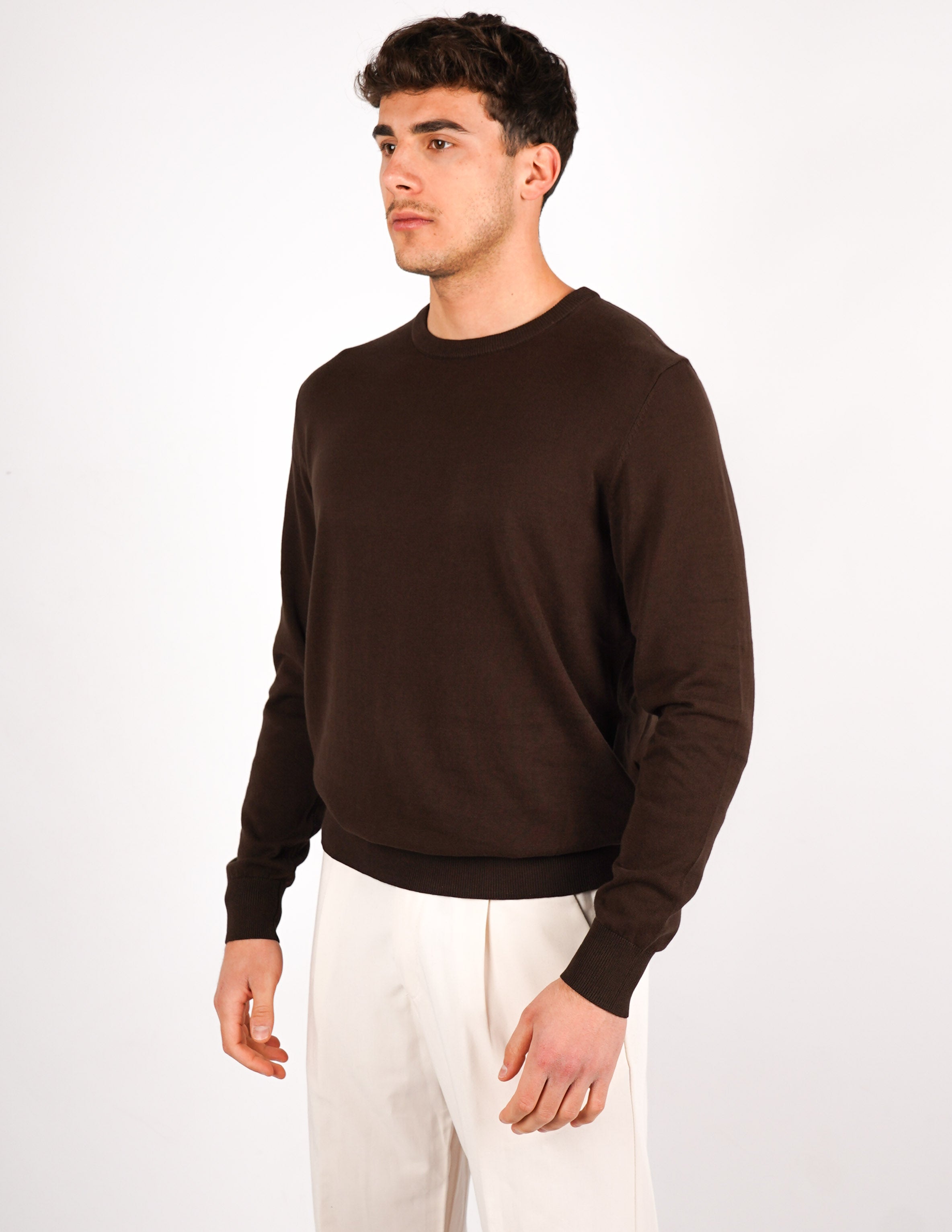 maglia in cotone girocollo