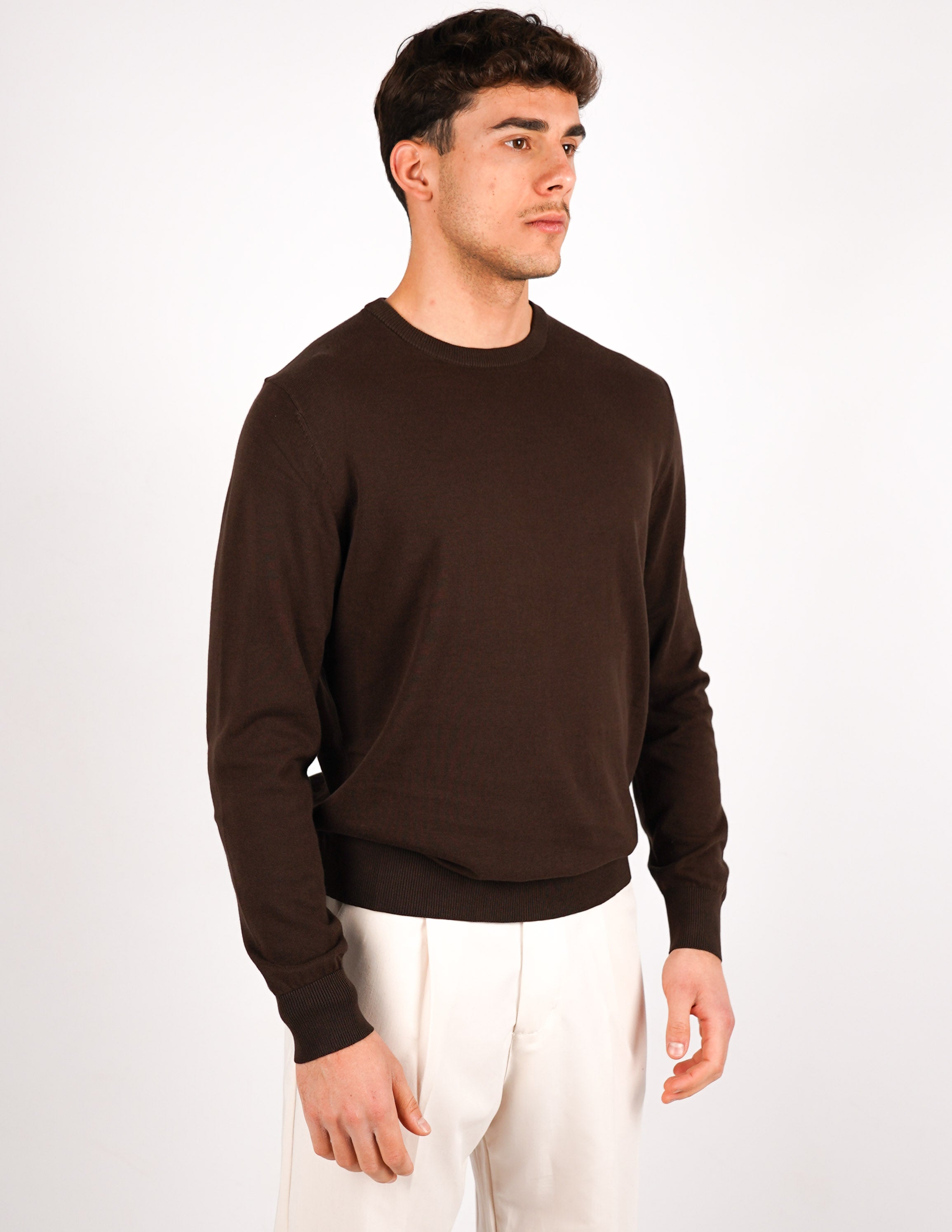 maglia in cotone girocollo
