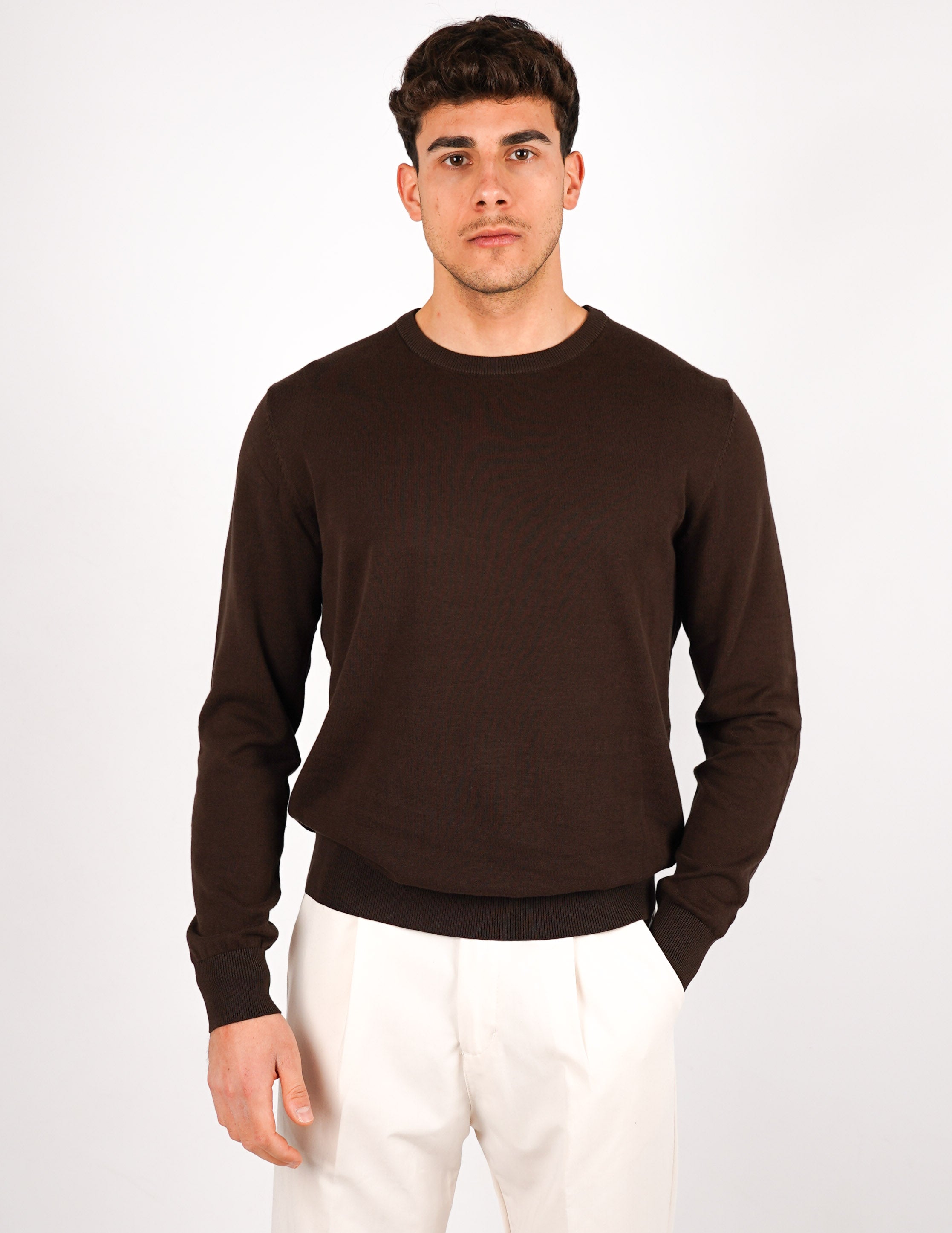 maglia in cotone girocollo