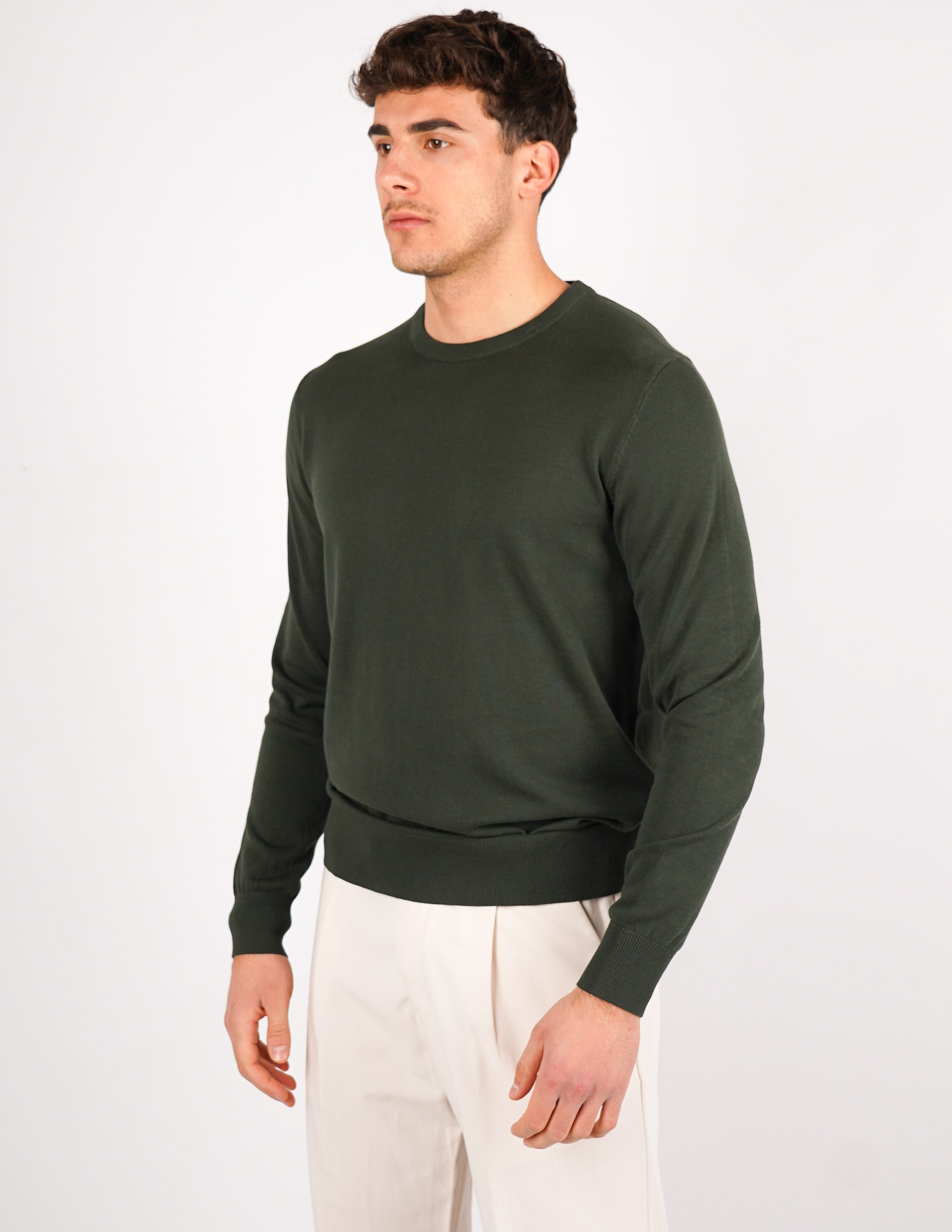 maglia in cotone girocollo