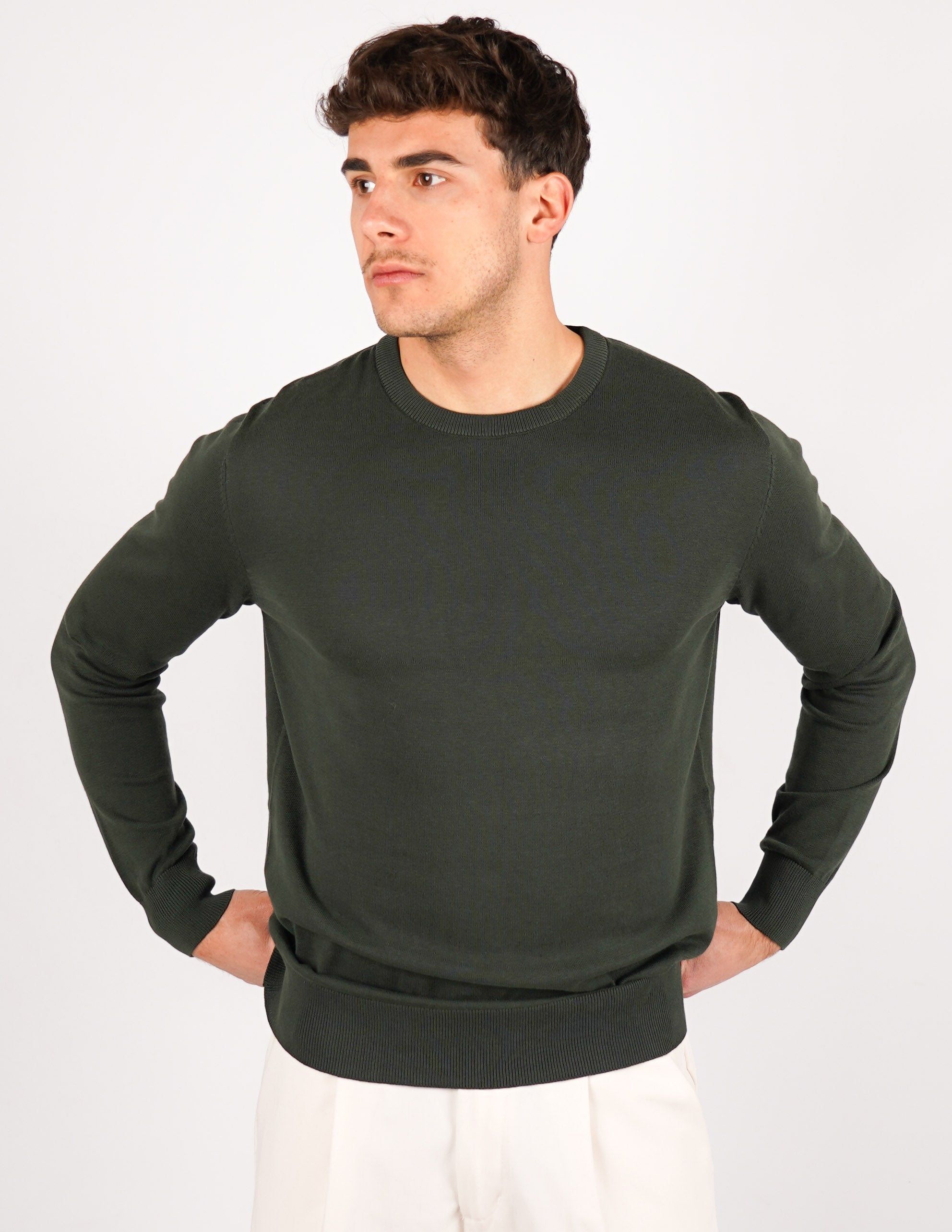 maglia in cotone girocollo