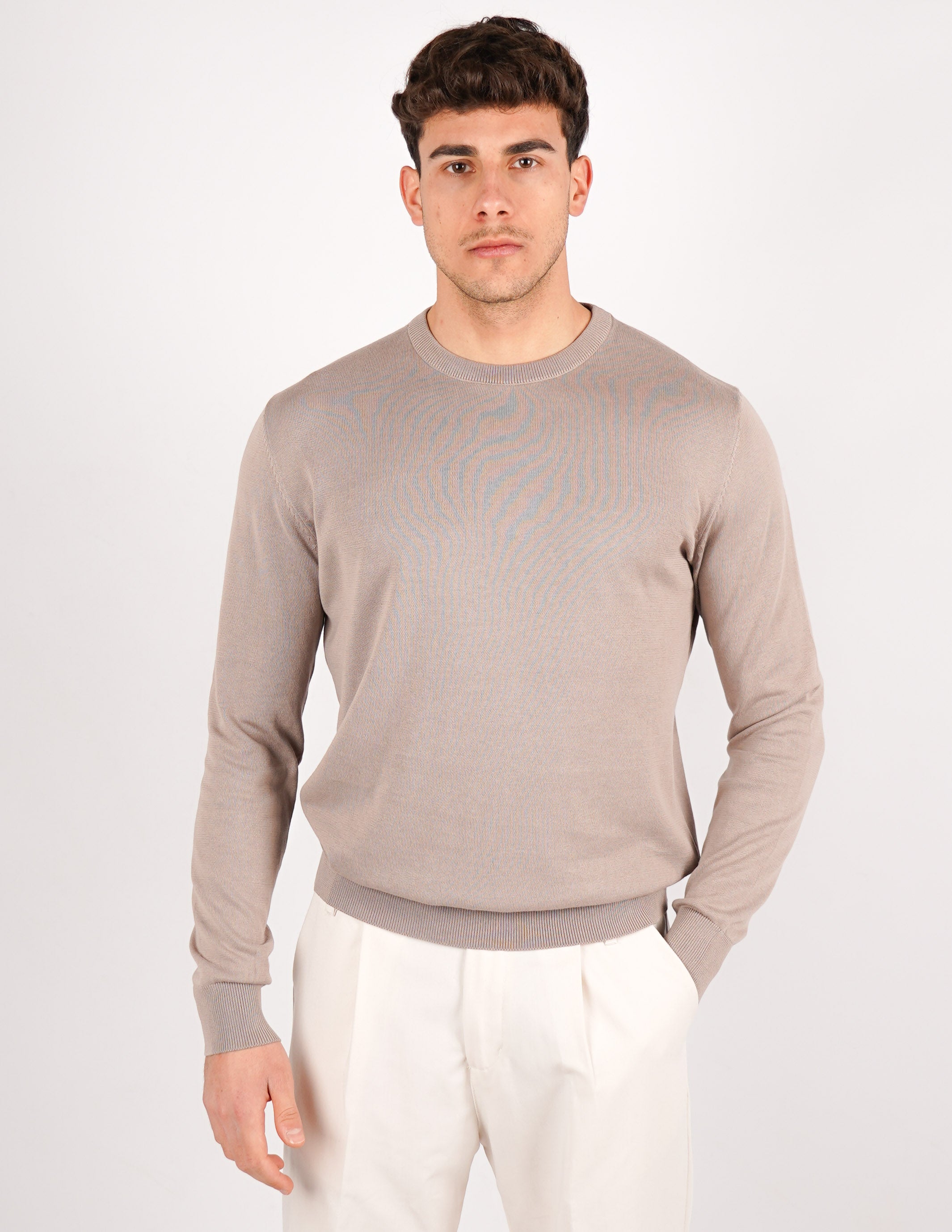 maglia in cotone girocollo