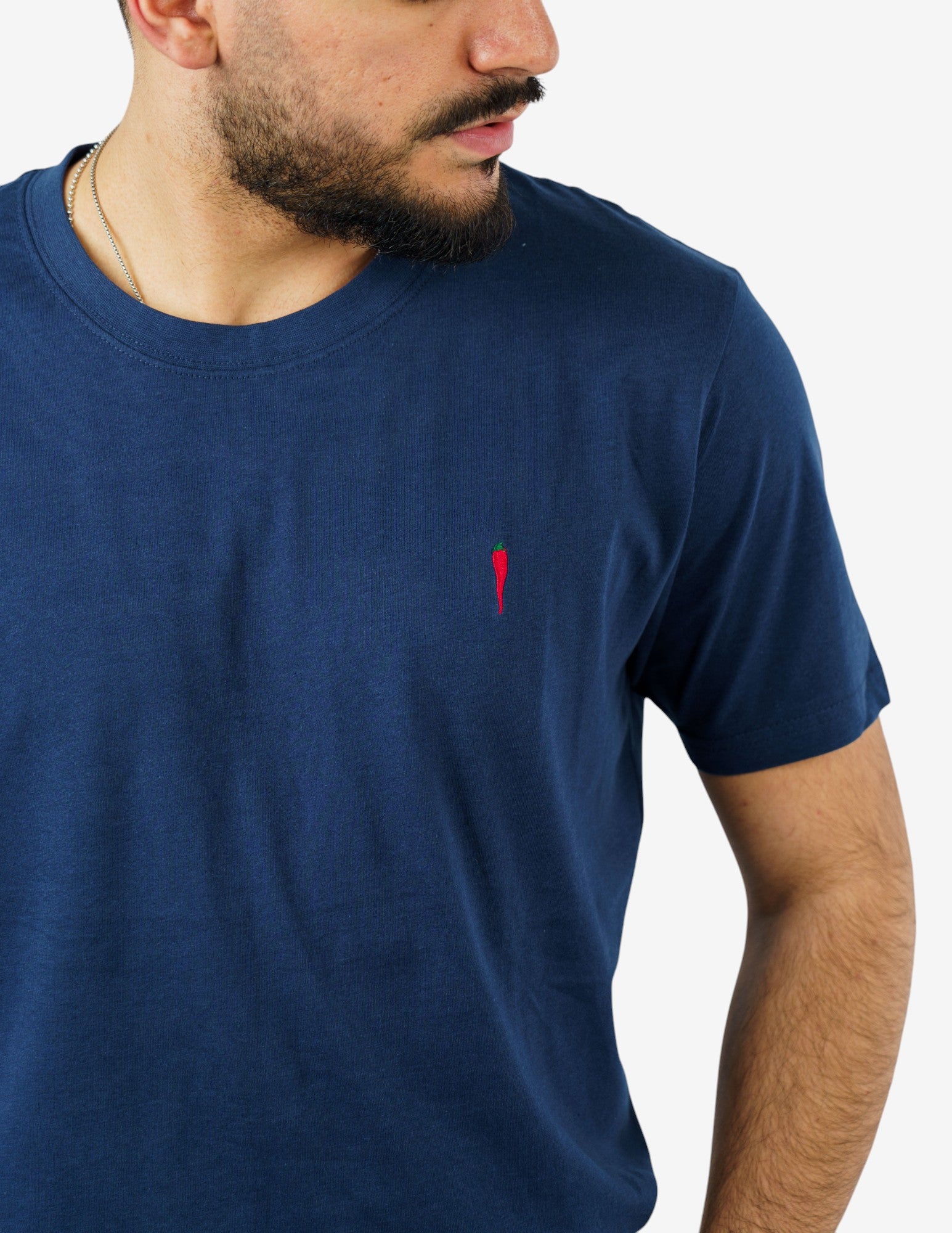 T-SHIRT GIROCOLLO IN COTONE CON RICAMO
