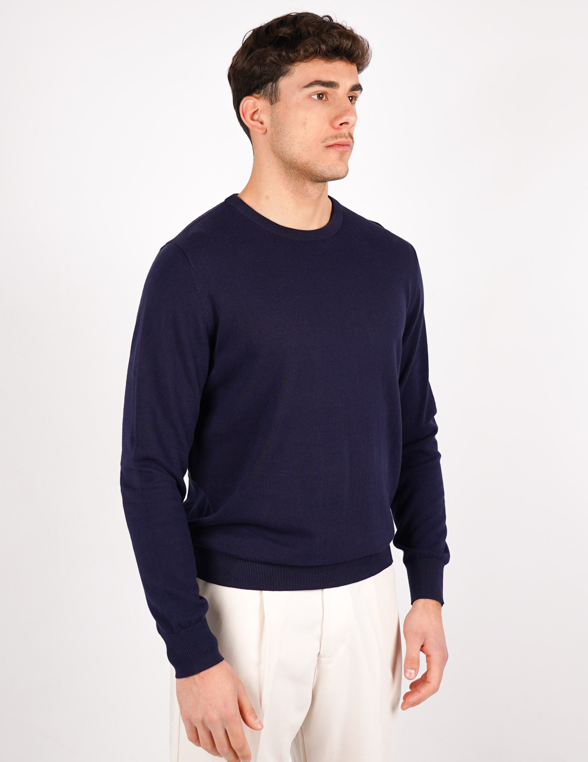 maglia in cotone girocollo