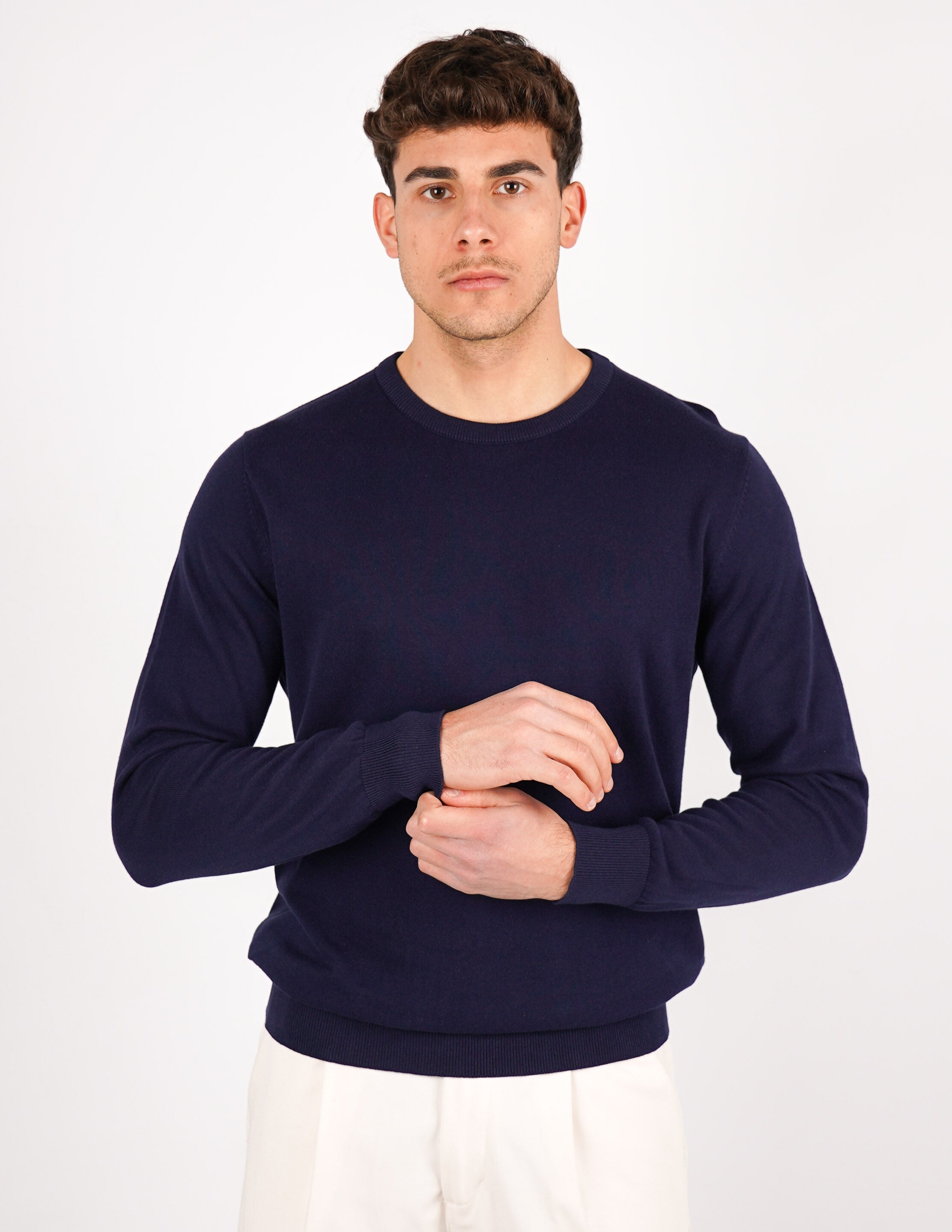 maglia in cotone girocollo