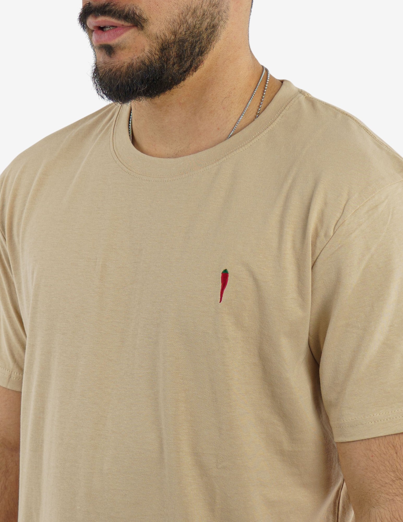 T-SHIRT GIROCOLLO IN COTONE CON RICAMO