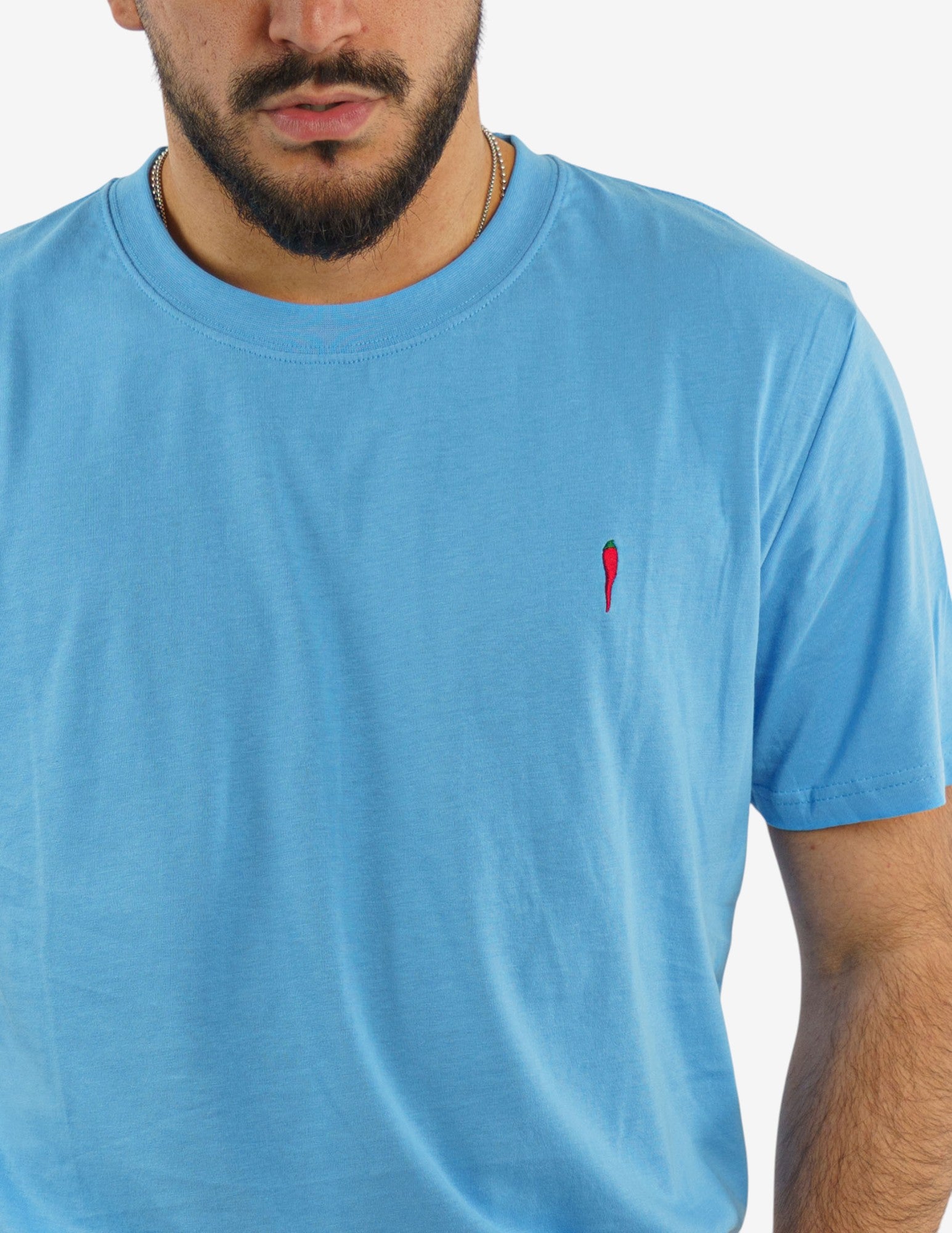 T-SHIRT GIROCOLLO IN COTONE CON RICAMO
