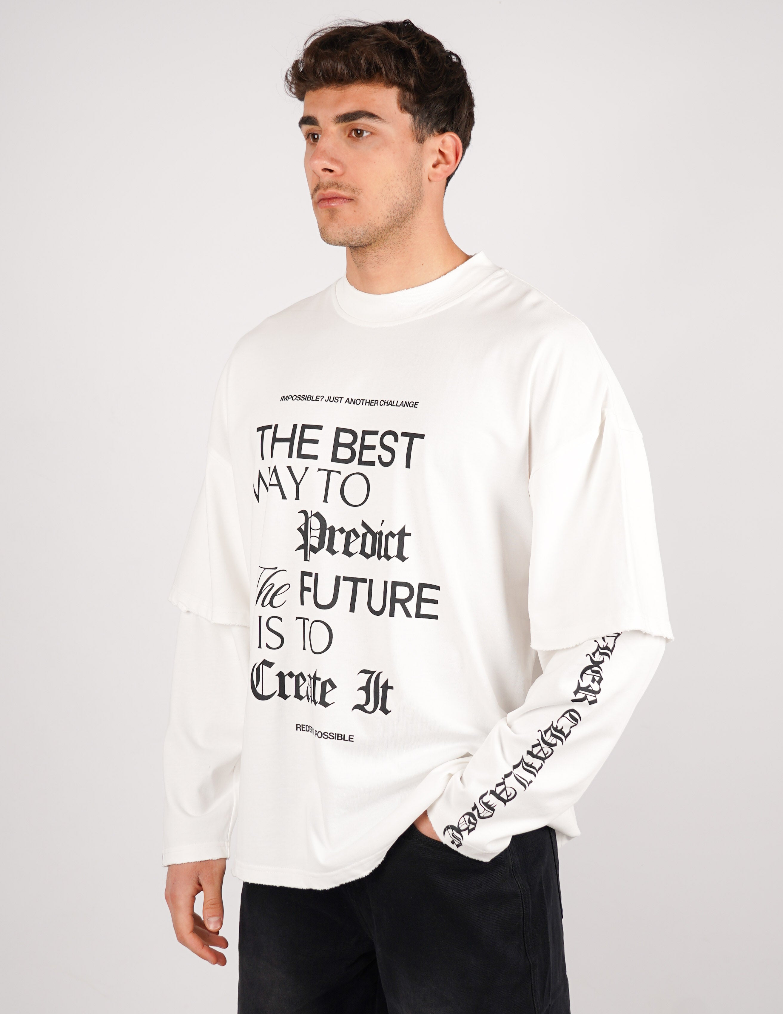 t-shirt long sleeve con stampa