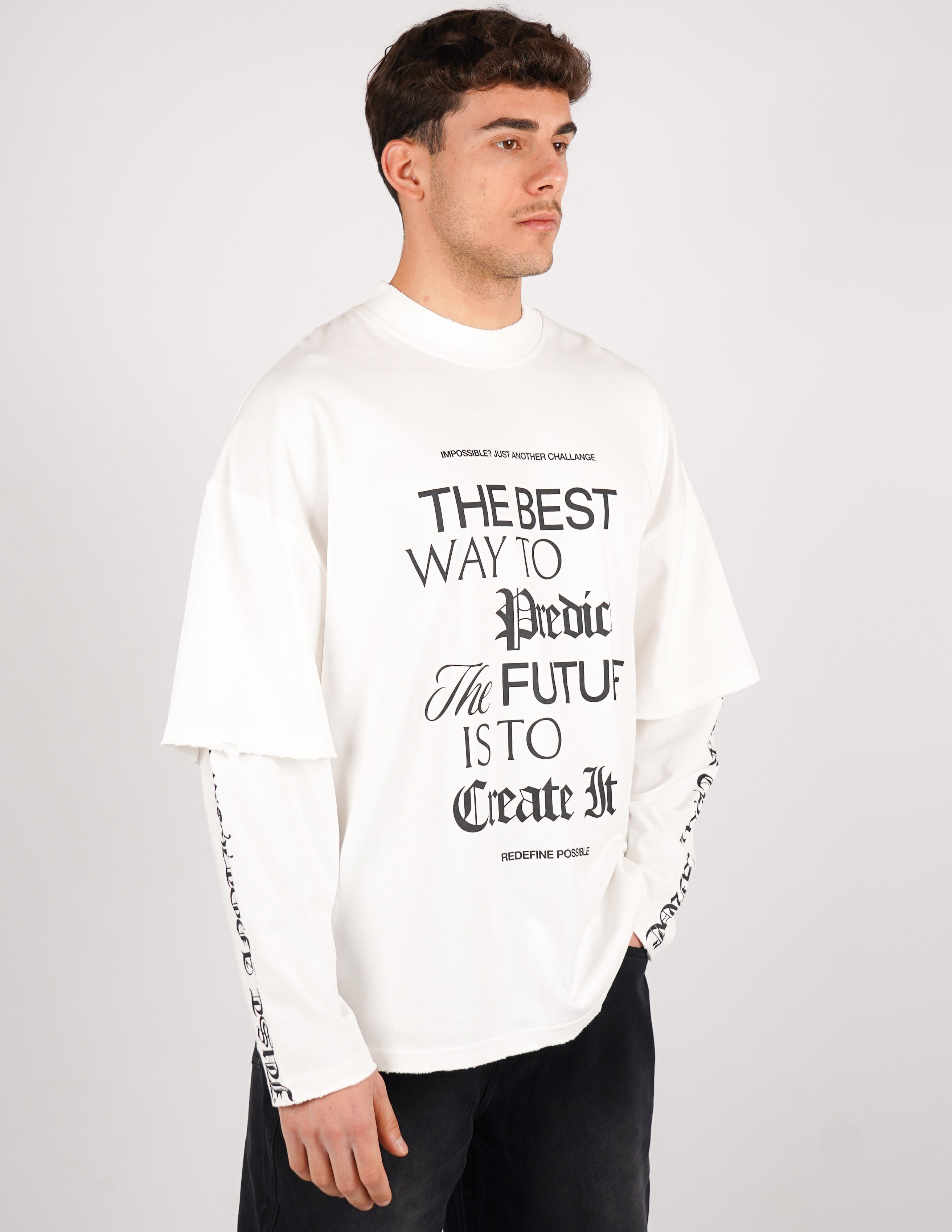 t-shirt long sleeve con stampa