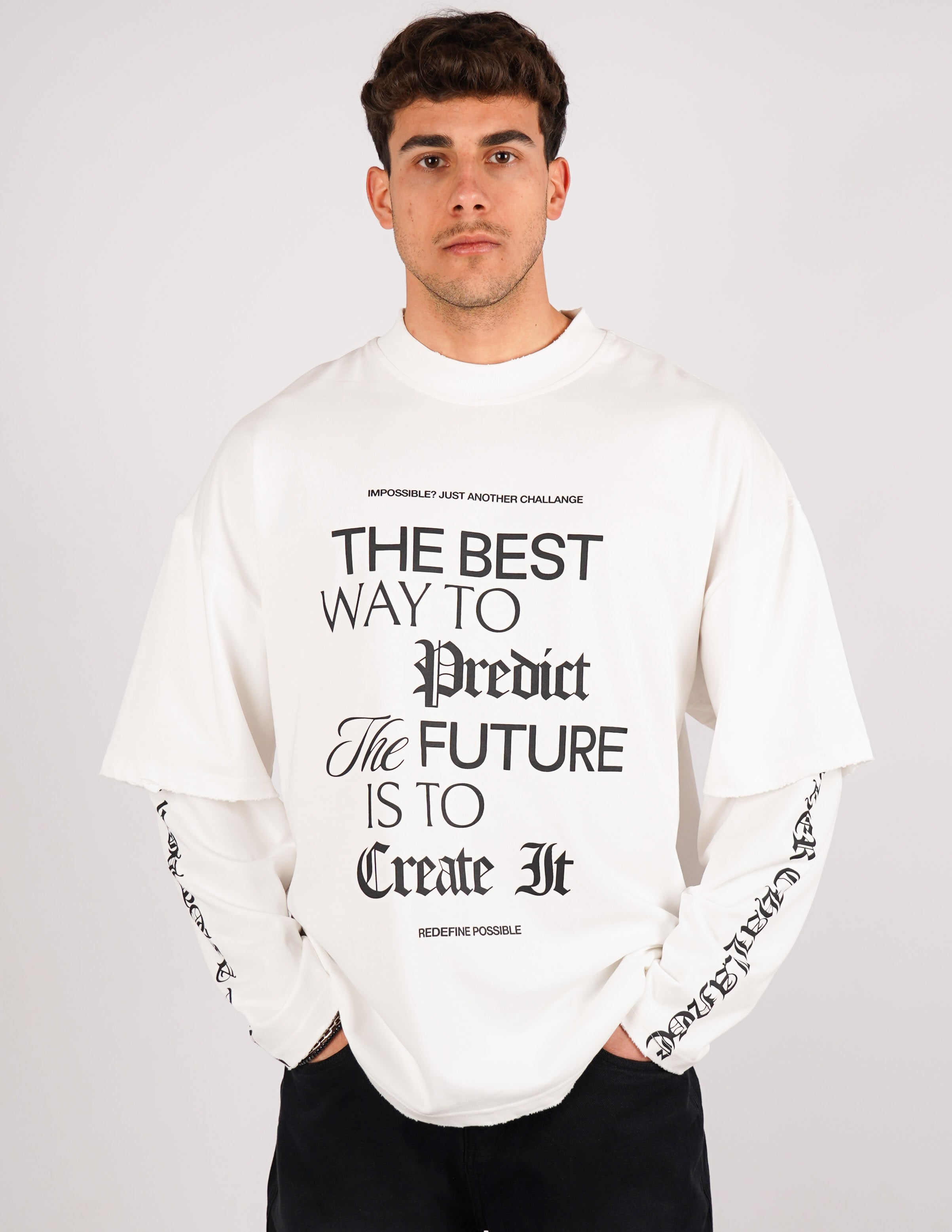 t-shirt long sleeve con stampa