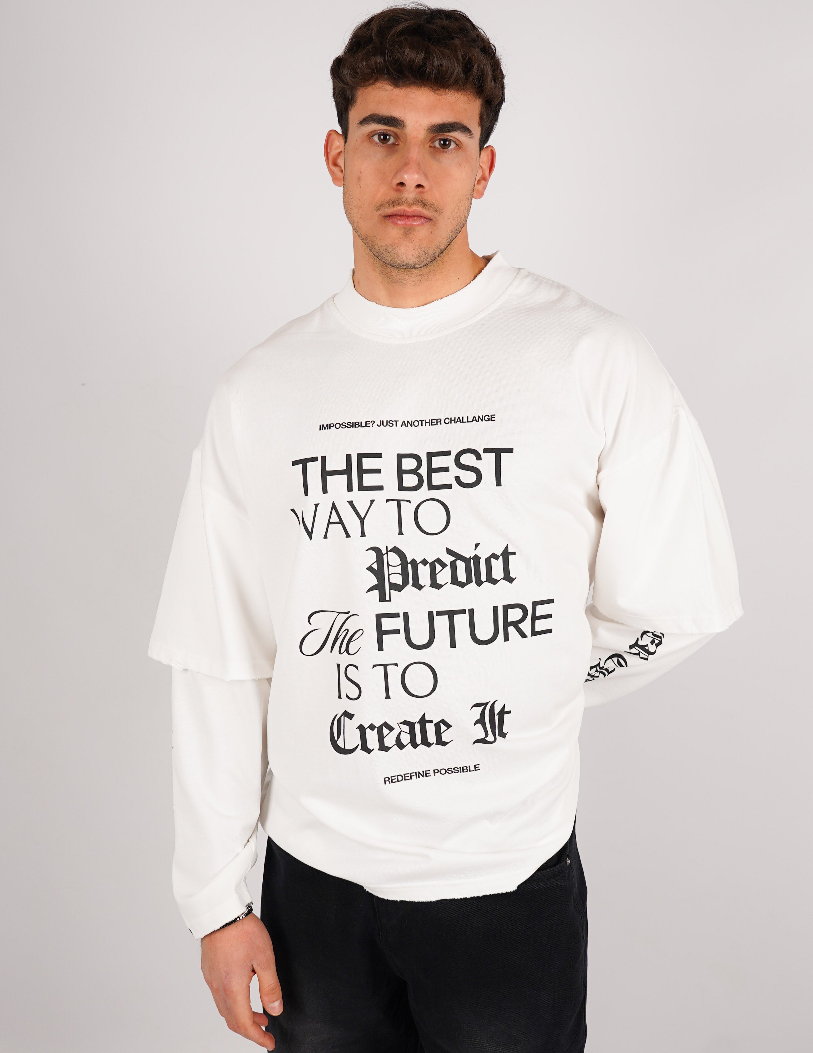t-shirt long sleeve con stampa