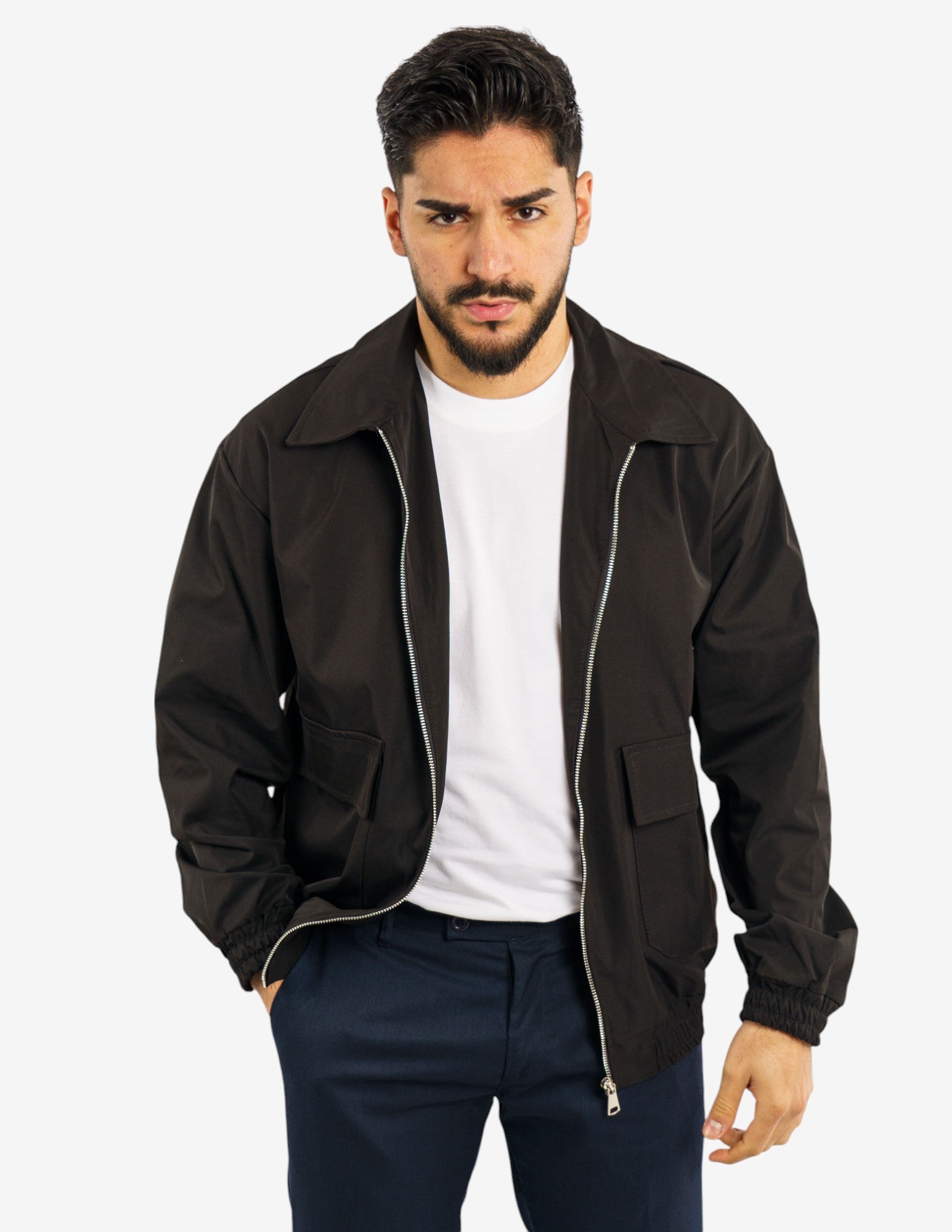 giubbino leggero con collo
