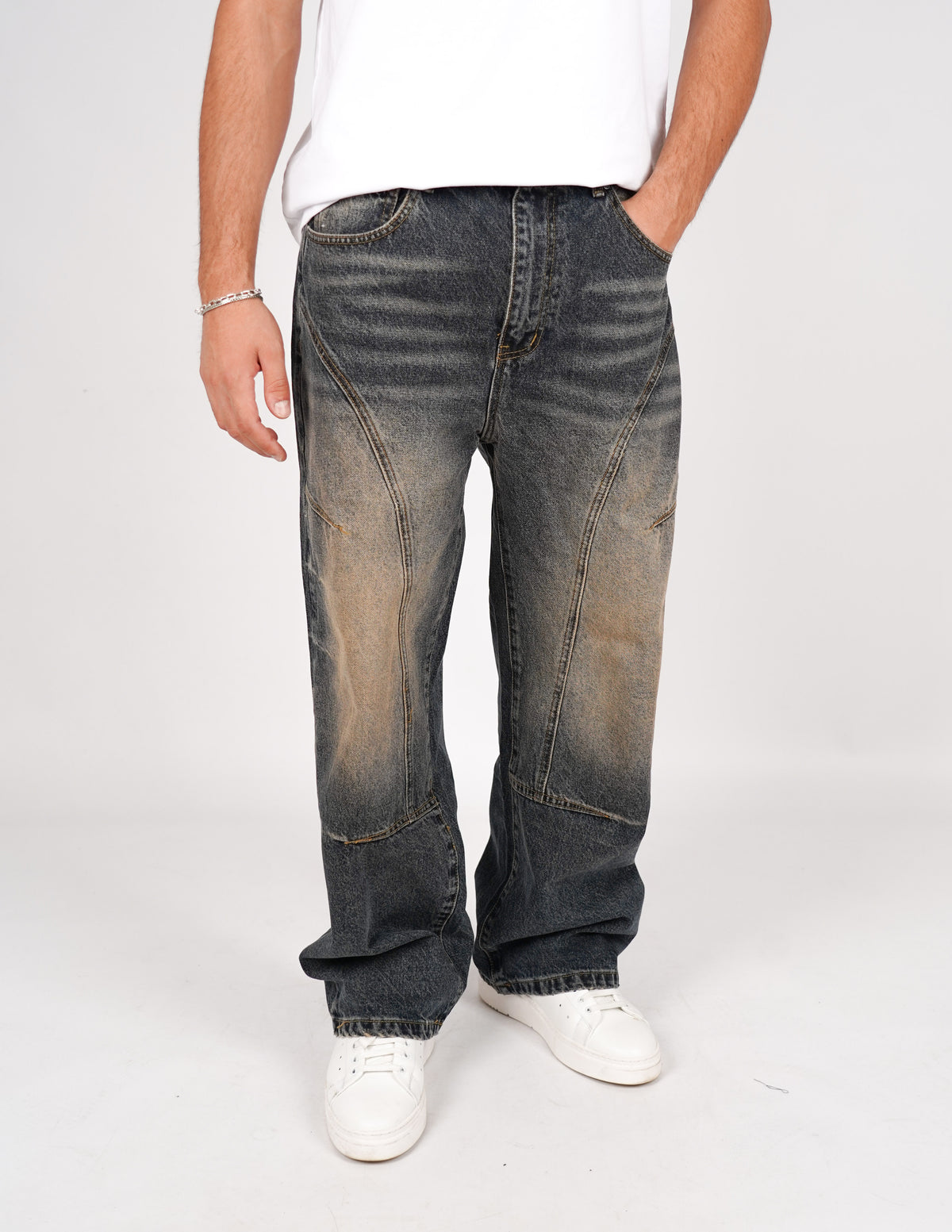 JEANS BALLOON CON CUCITURE