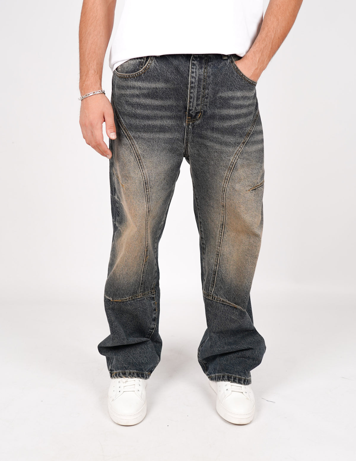JEANS BALLOON CON CUCITURE