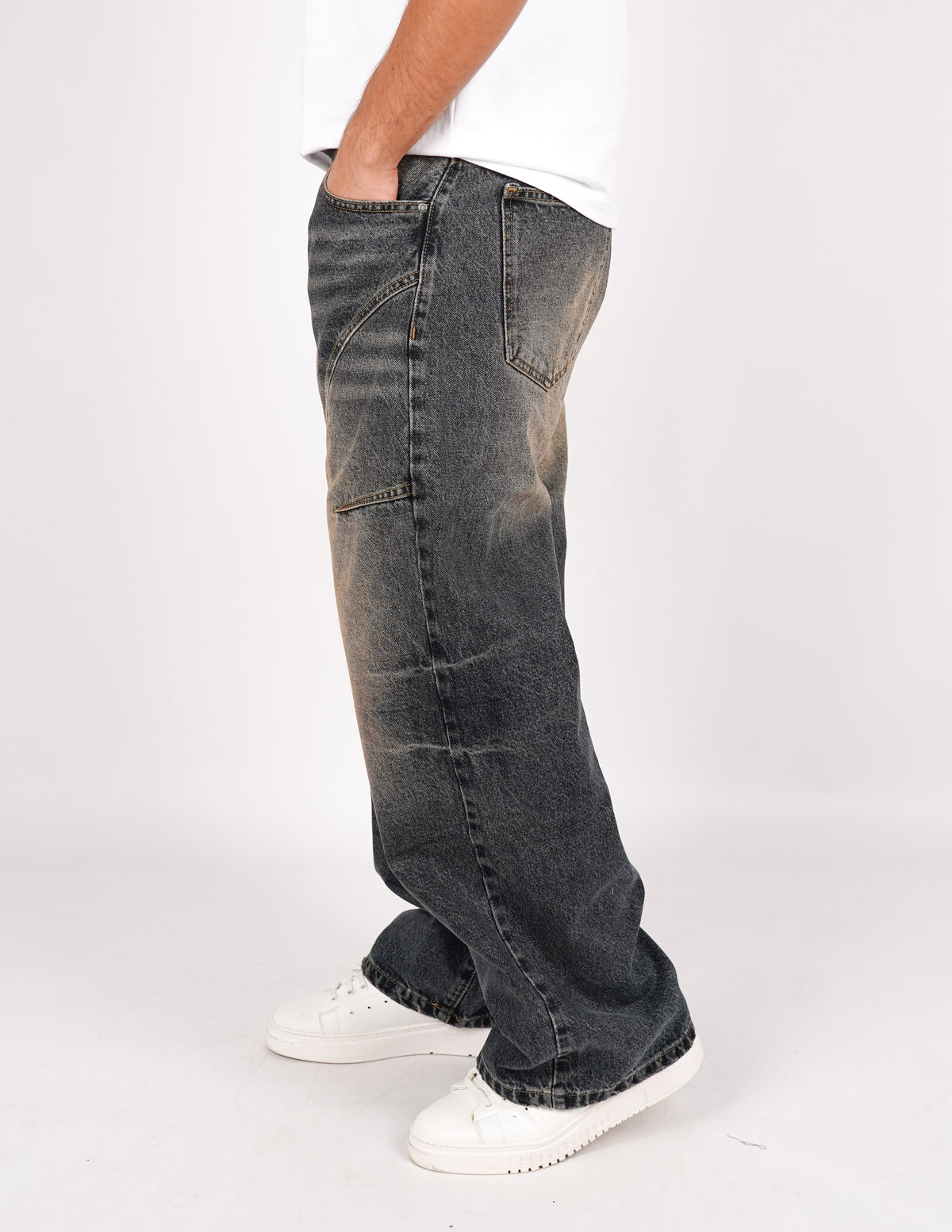 JEANS BALLOON CON CUCITURE
