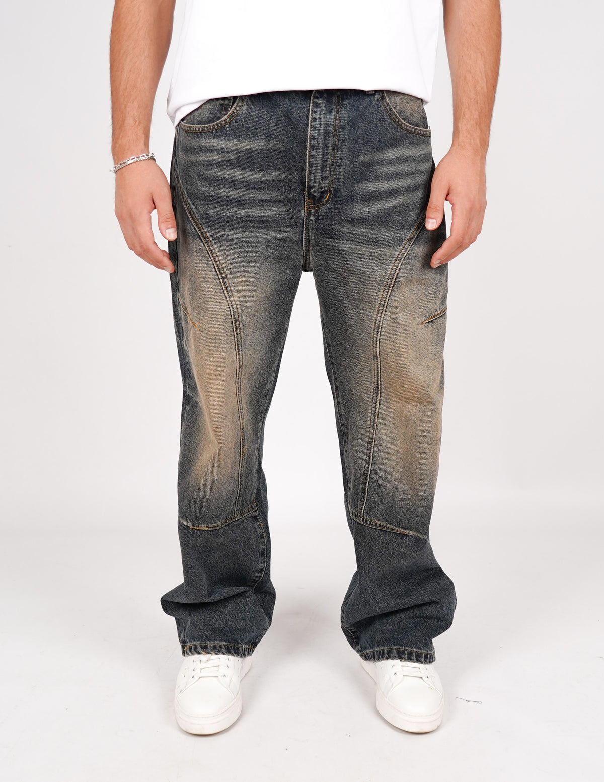 JEANS BALLOON CON CUCITURE