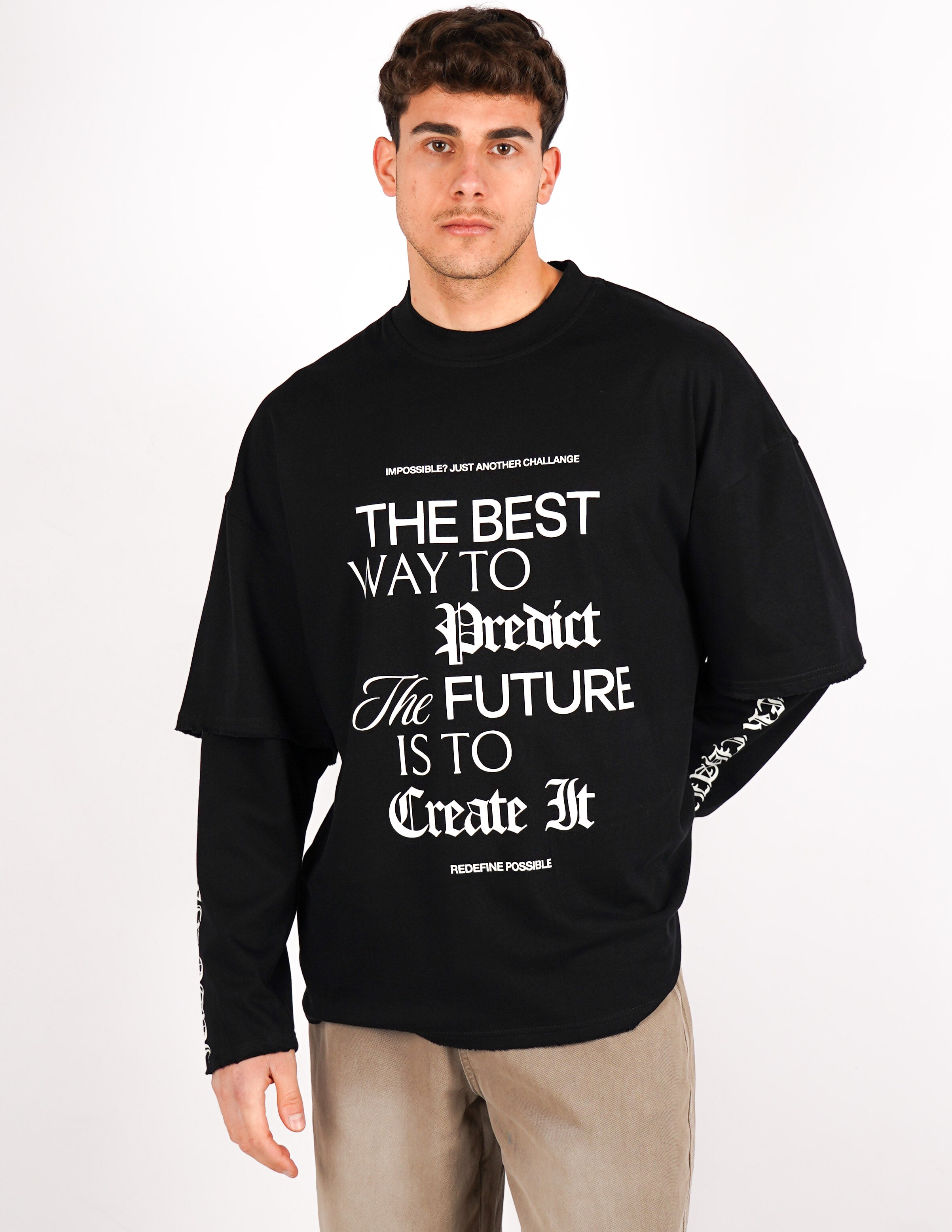 t-shirt long sleeve con stampa