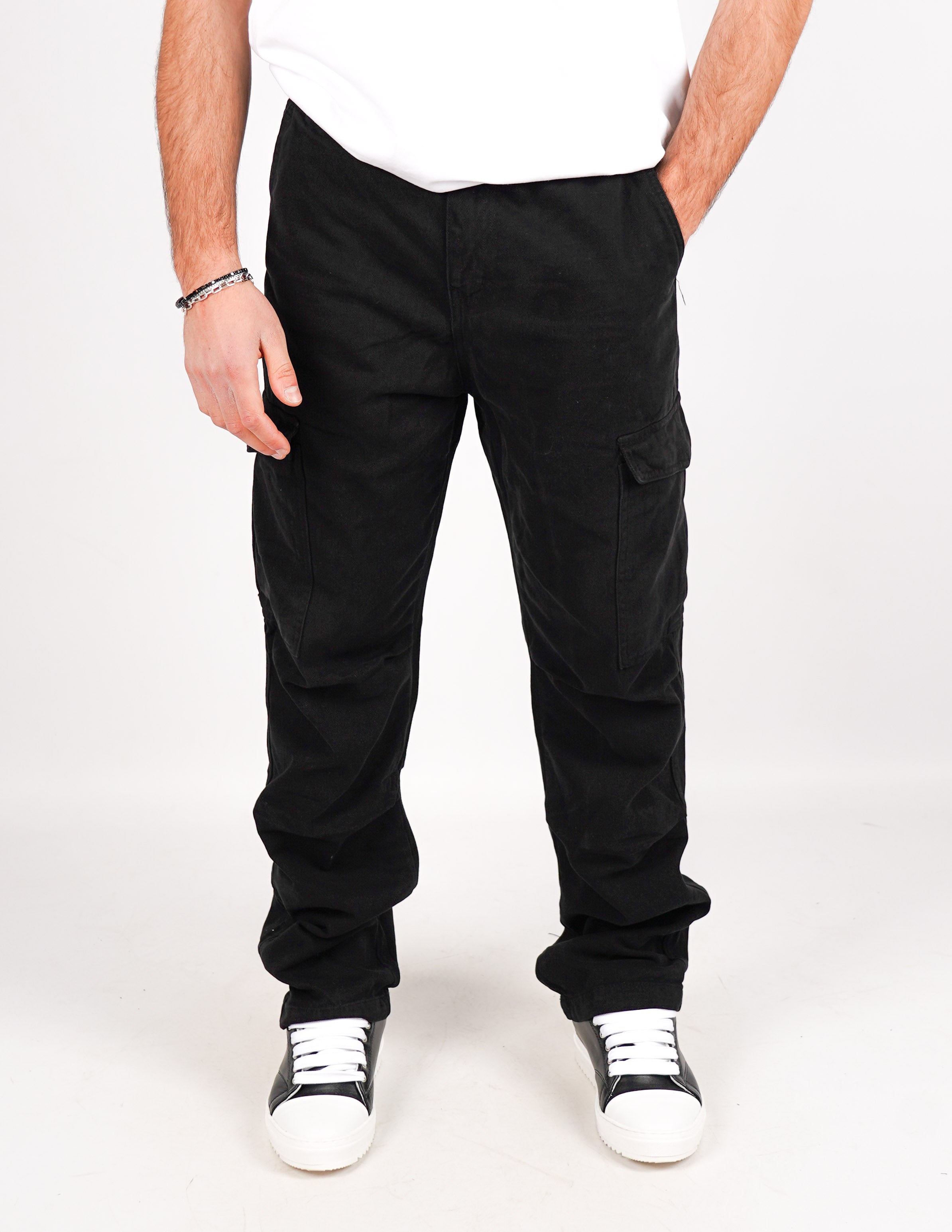 JEANS CARGO TINTA UNITA