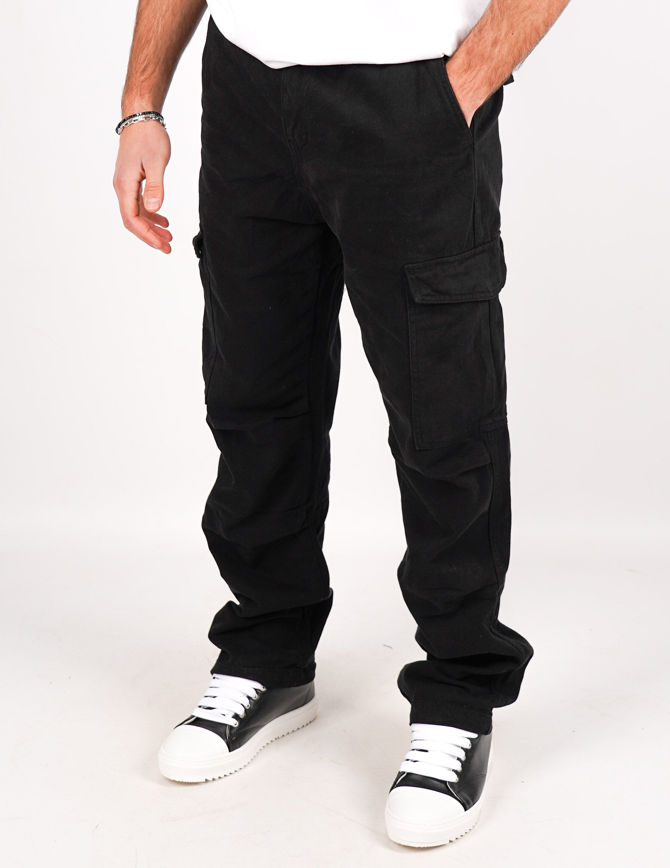 JEANS CARGO TINTA UNITA