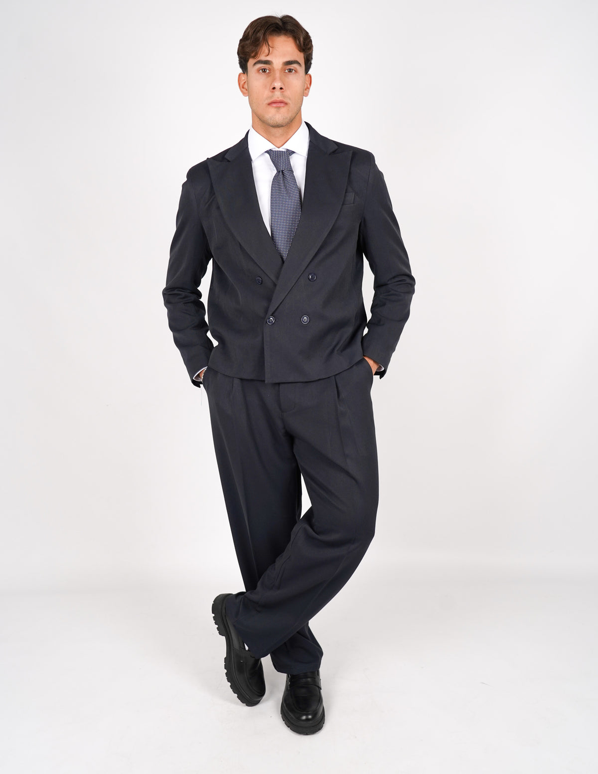 abito doppiopetto elegante crop fit