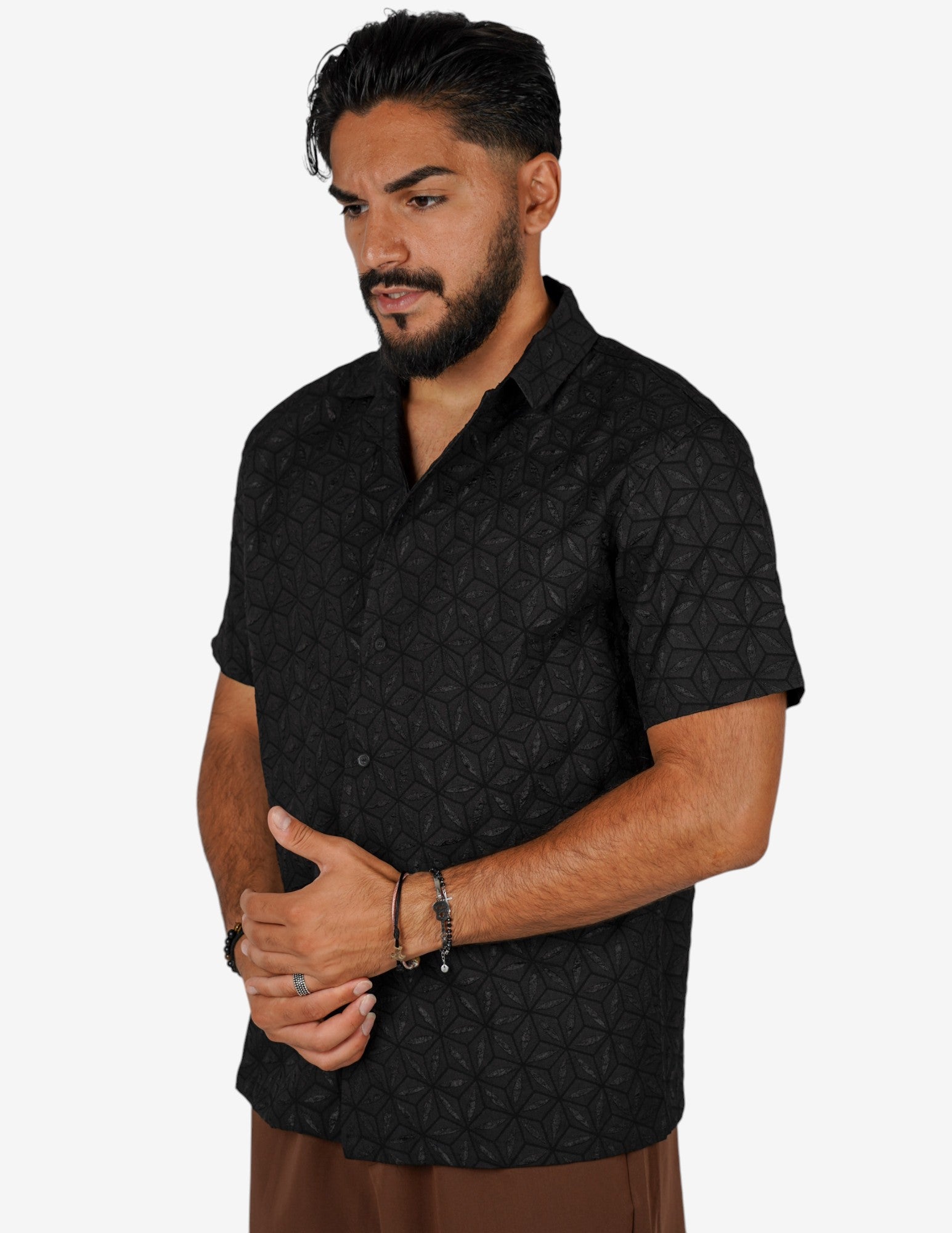 camicia strutturata manica corta
