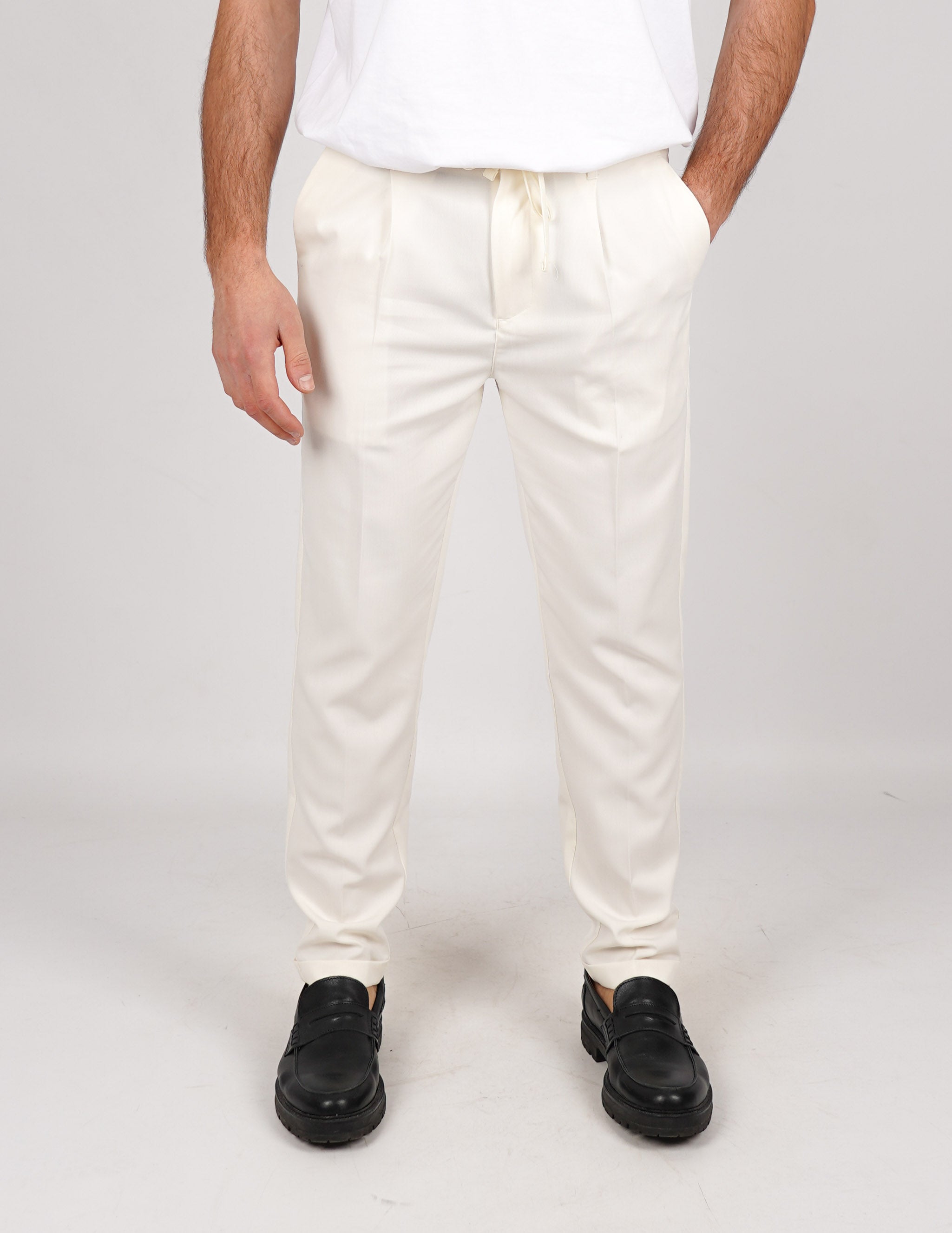 PANTALONE SLIM FIT TINTA UNITA