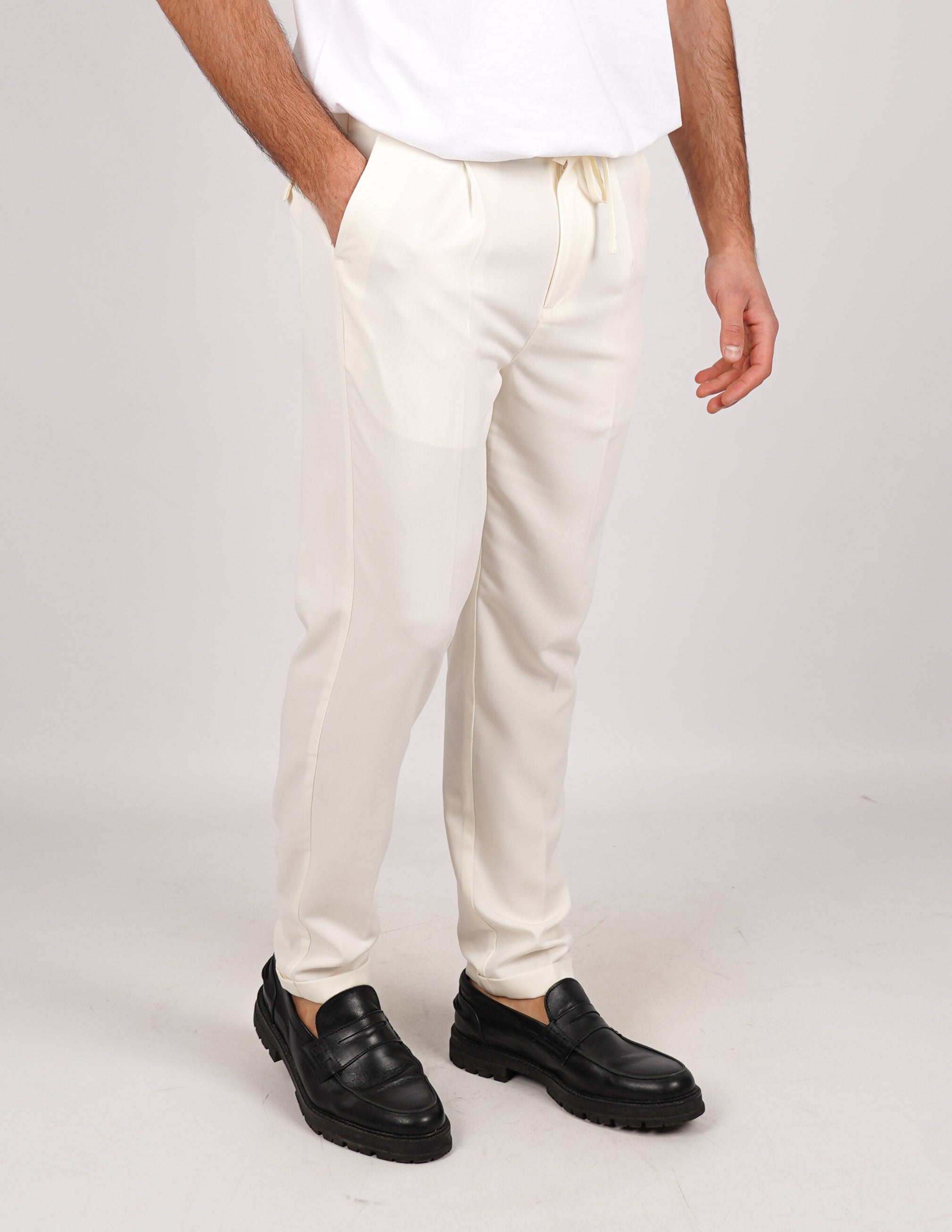 PANTALONE SLIM FIT TINTA UNITA