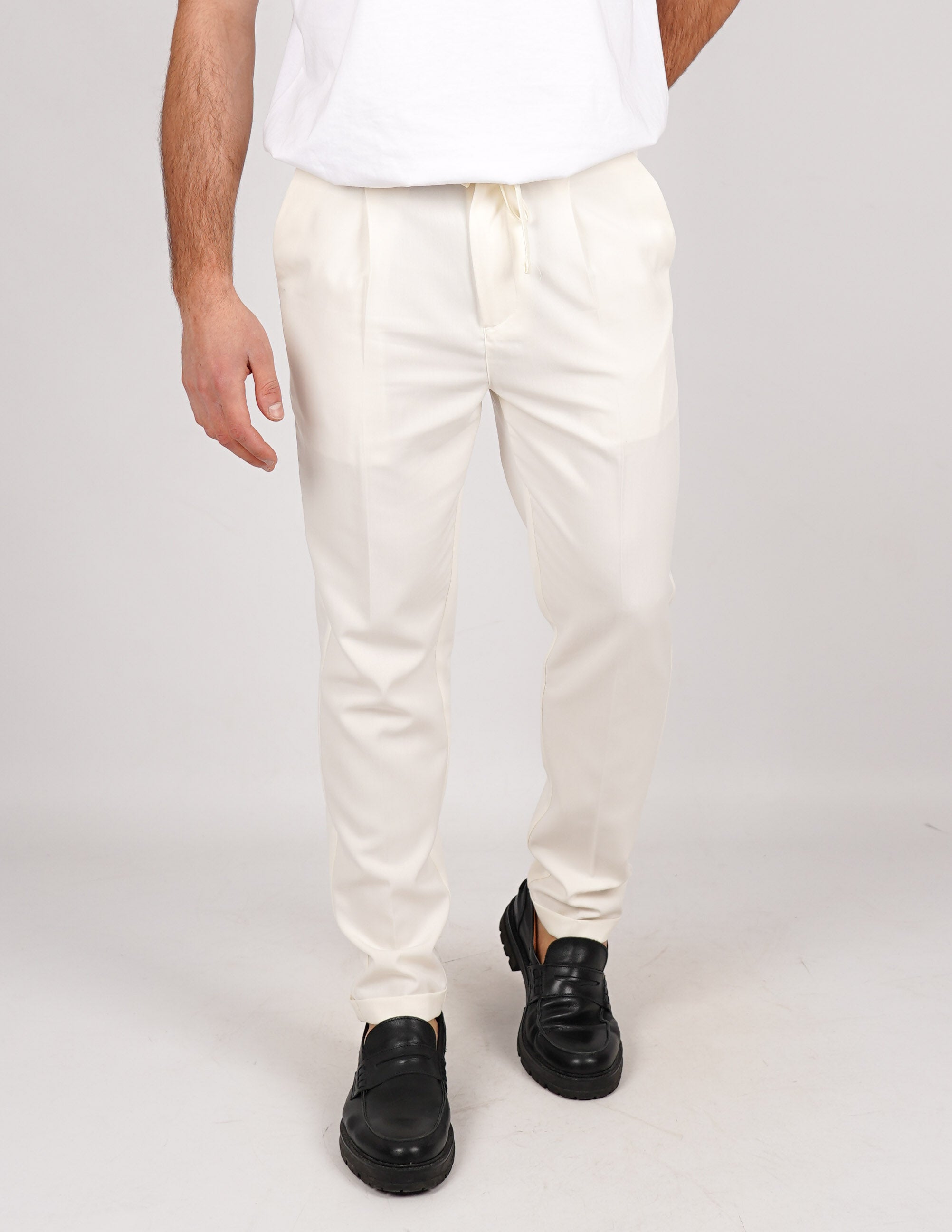 PANTALONE SLIM FIT TINTA UNITA
