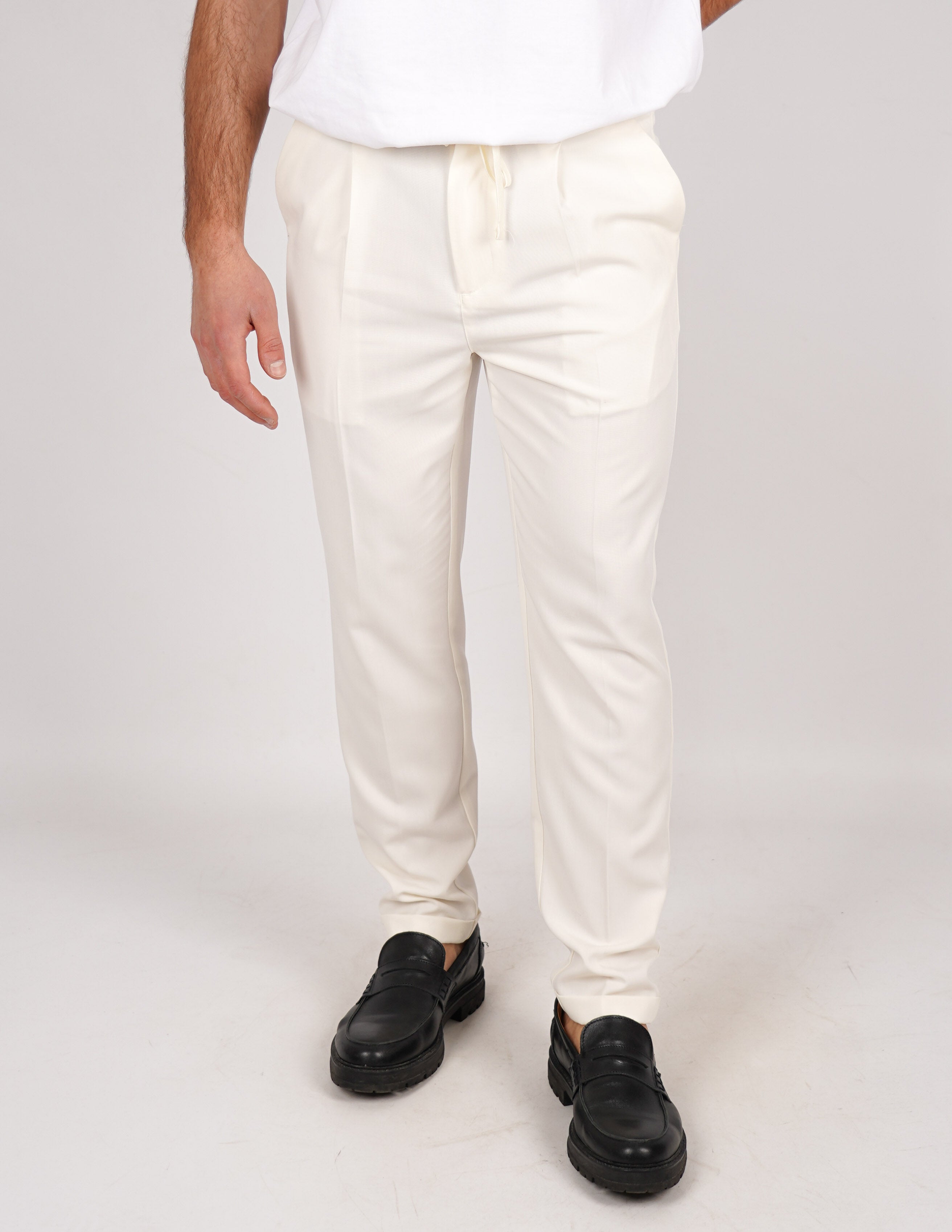 PANTALONE SLIM FIT TINTA UNITA