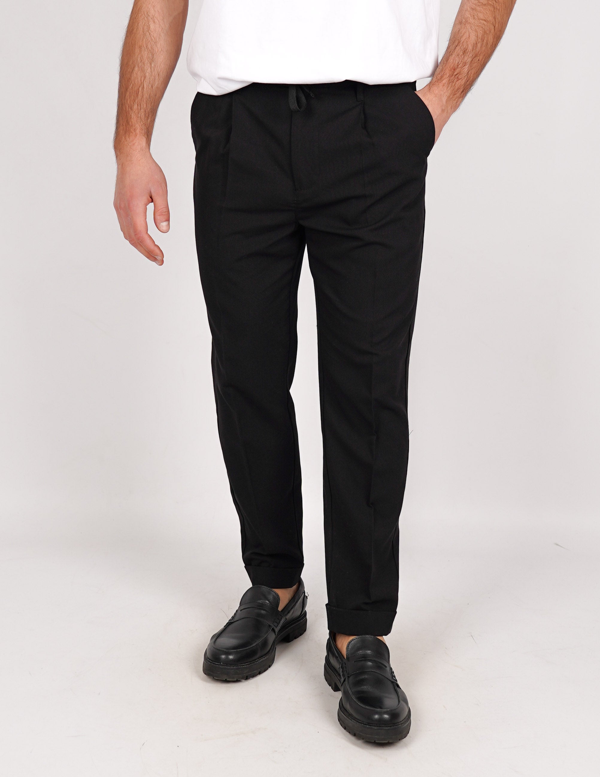 PANTALONE SLIM FIT TINTA UNITA